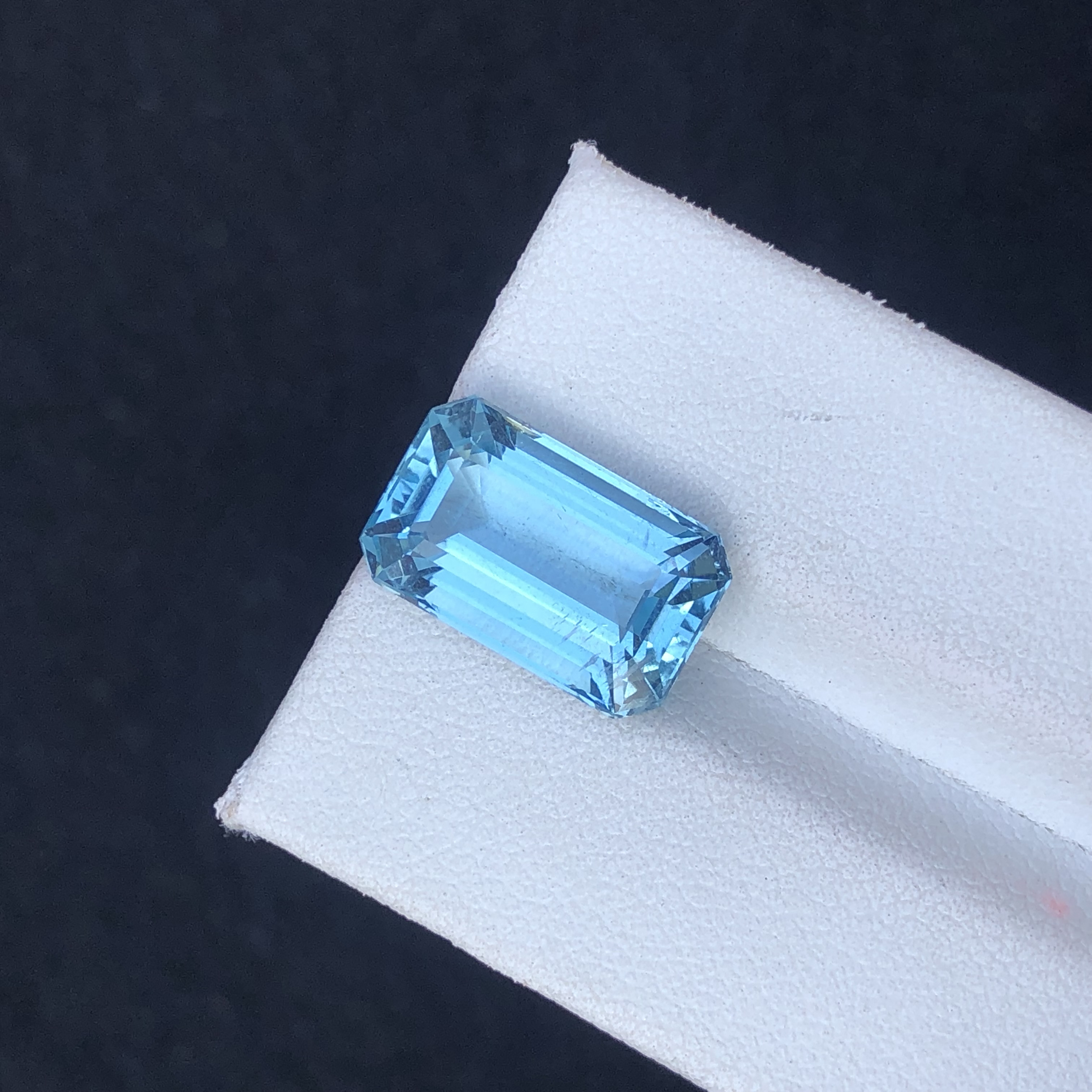 7.42 CT Natural Blue Aquamarine Emerald Cut Loose Gemstone