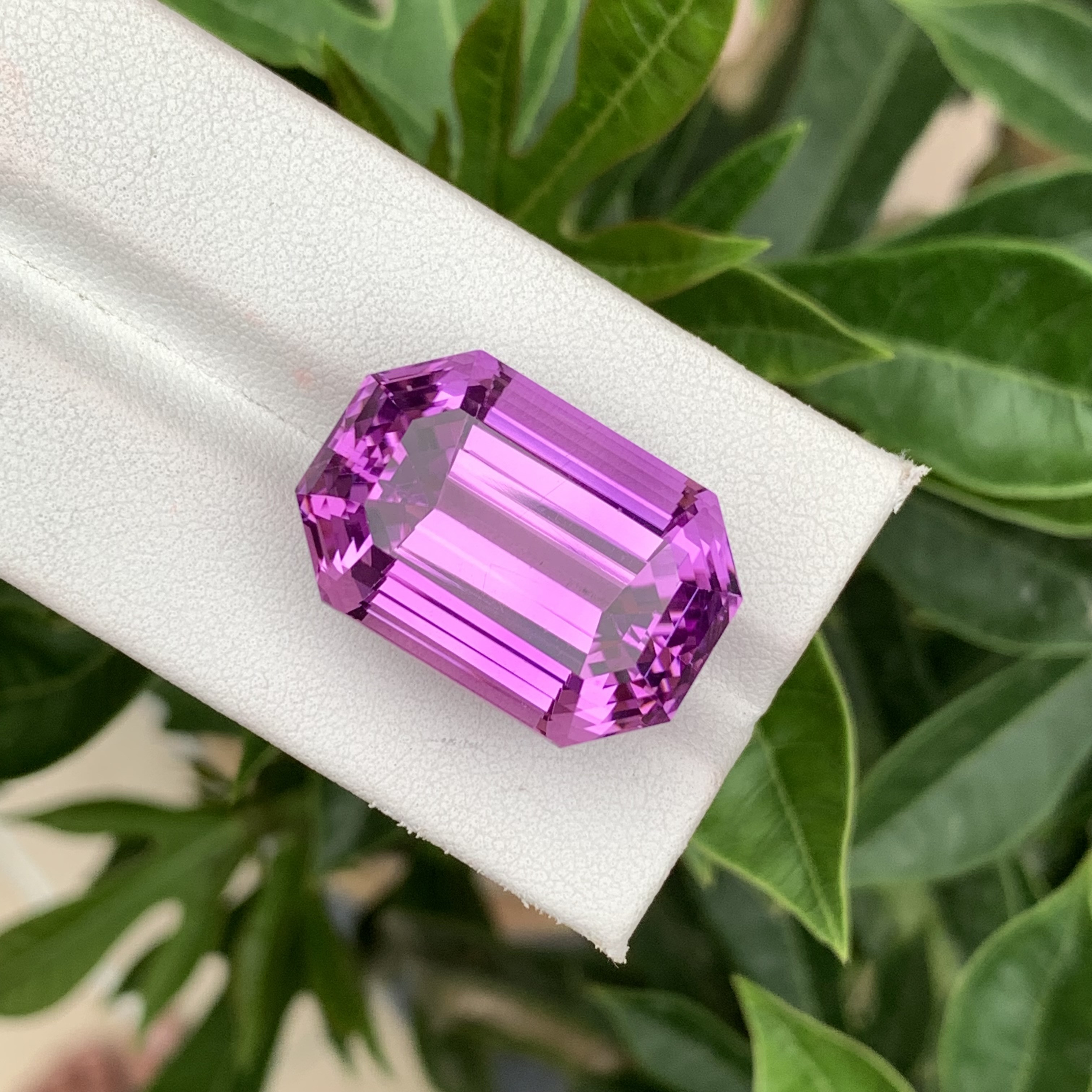 51.65 CT Natural Pinkish Purple Kunzite Octagonal Shape Loose Gemstone