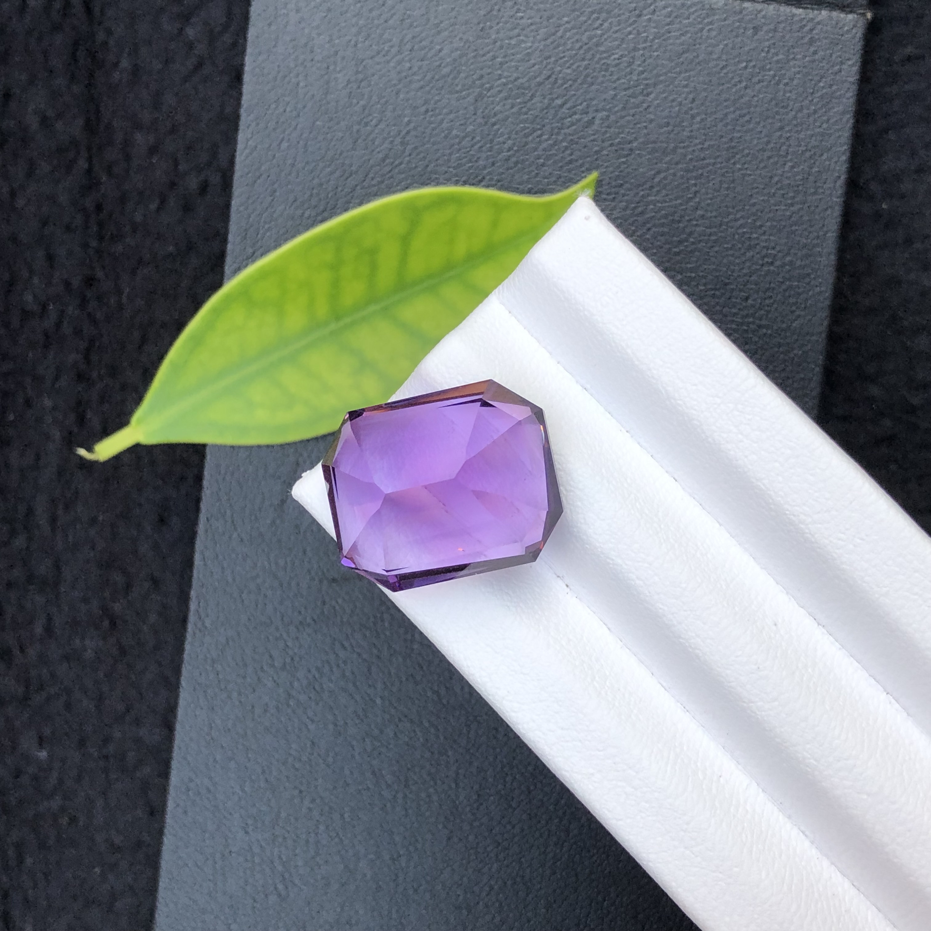 20.30 CT Natural Lavender Amethyst Fancy Cut Emerald Shape Loose Gemstone