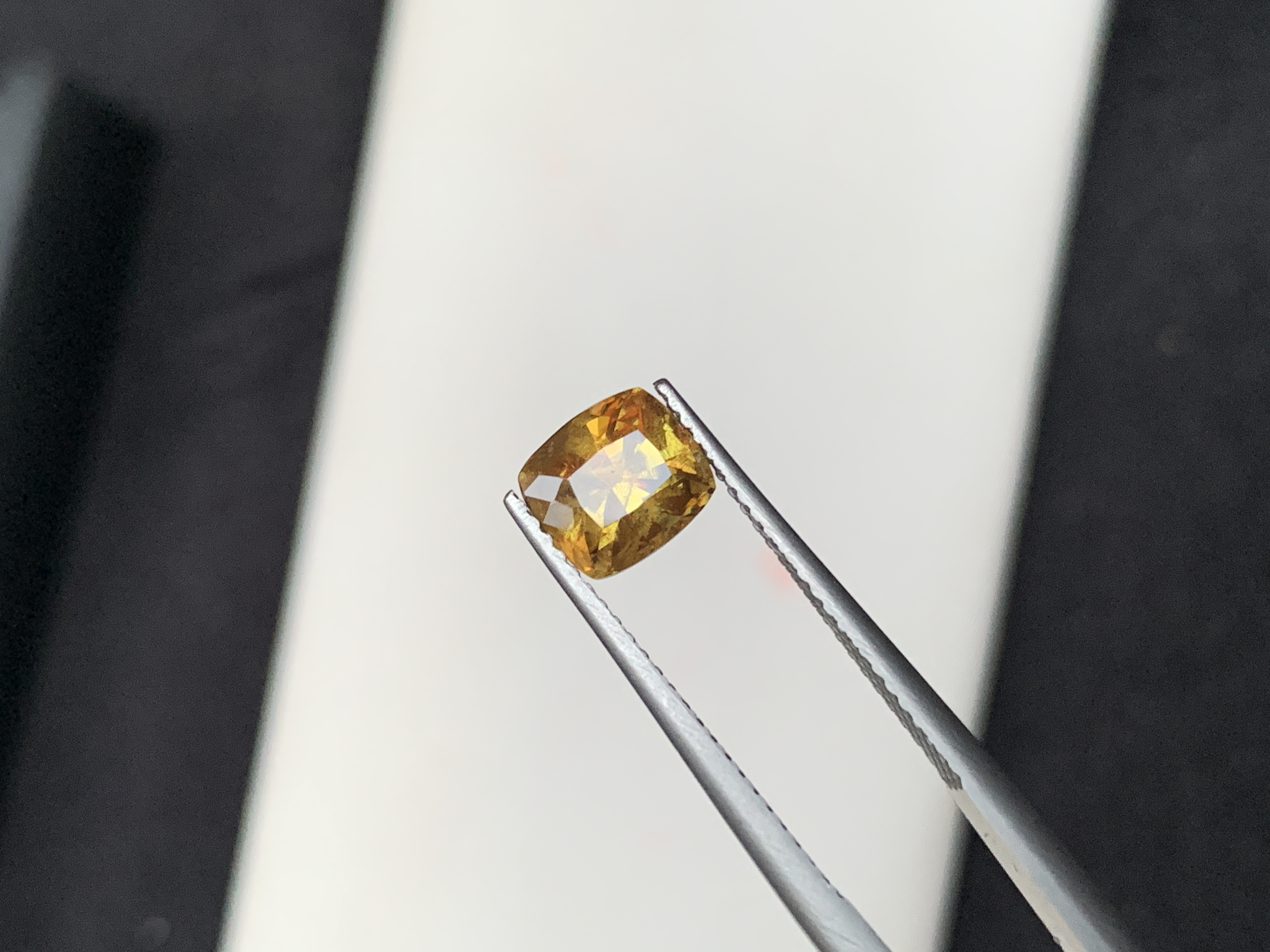 1.85 Ct Natural Sphene/Titanite Cushion Shape Loose Gemstone