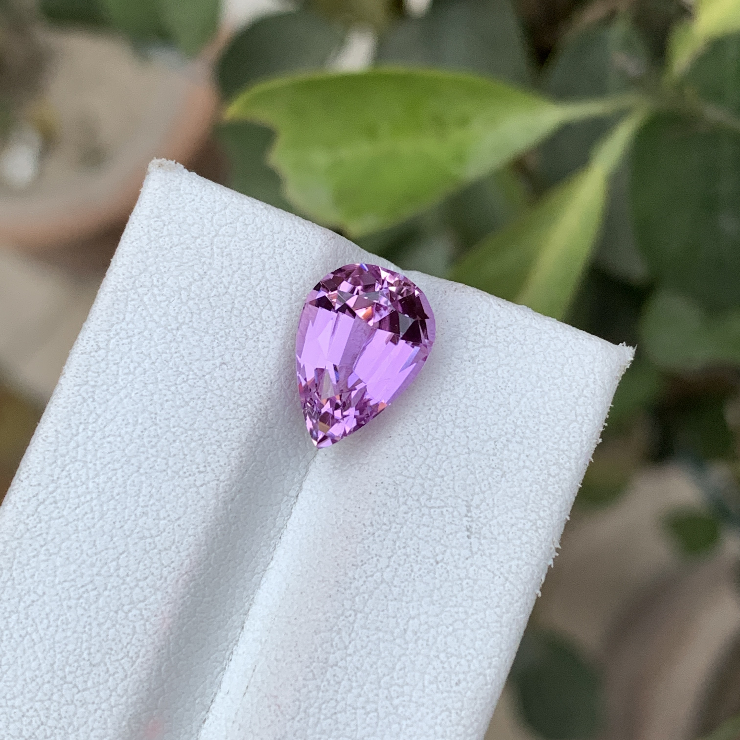 5 Carat Natural Pink Kunzite Pear Shape Loose Gemstone from Afghanistan