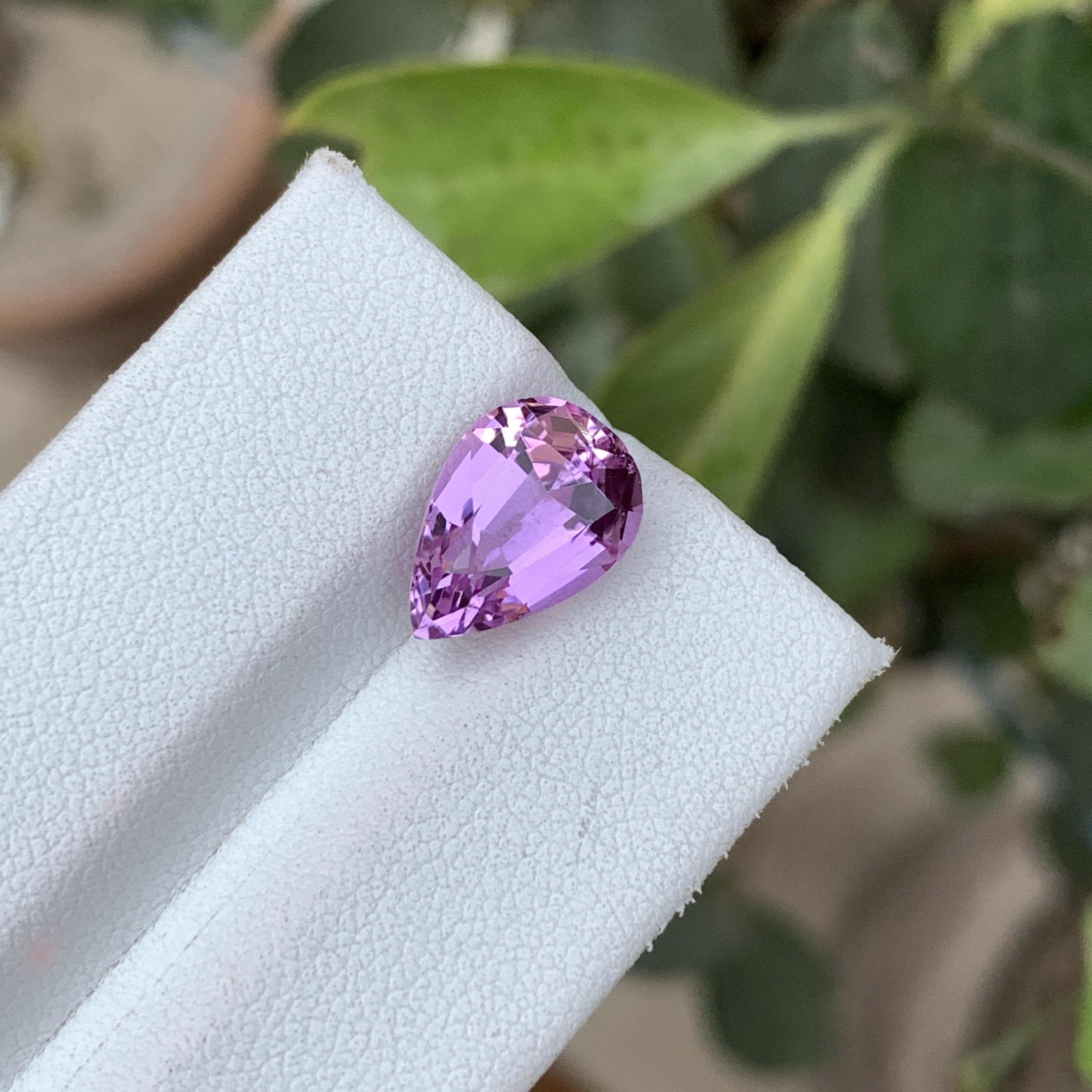 5 Carat Natural Pink Kunzite Pear Shape Loose Gemstone from Afghanistan