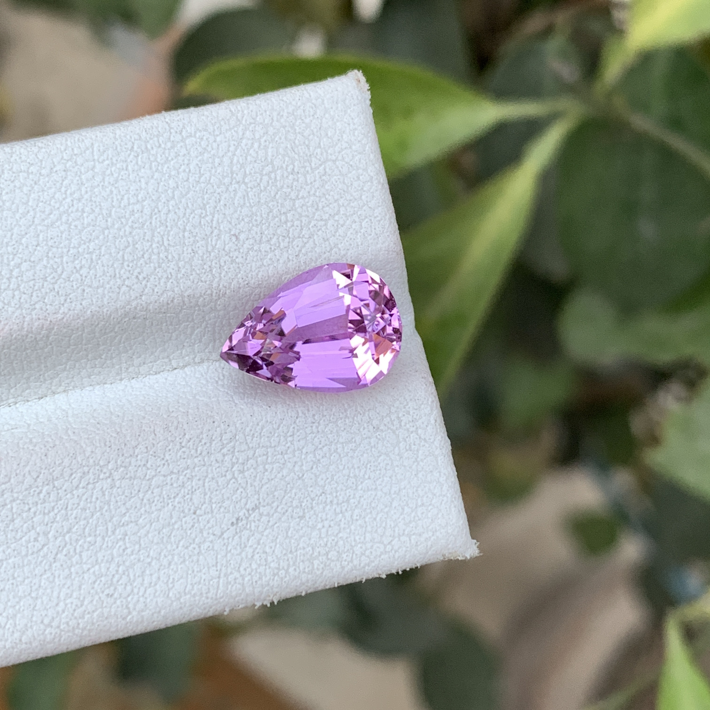 5 Carat Natural Pink Kunzite Pear Shape Loose Gemstone from Afghanistan