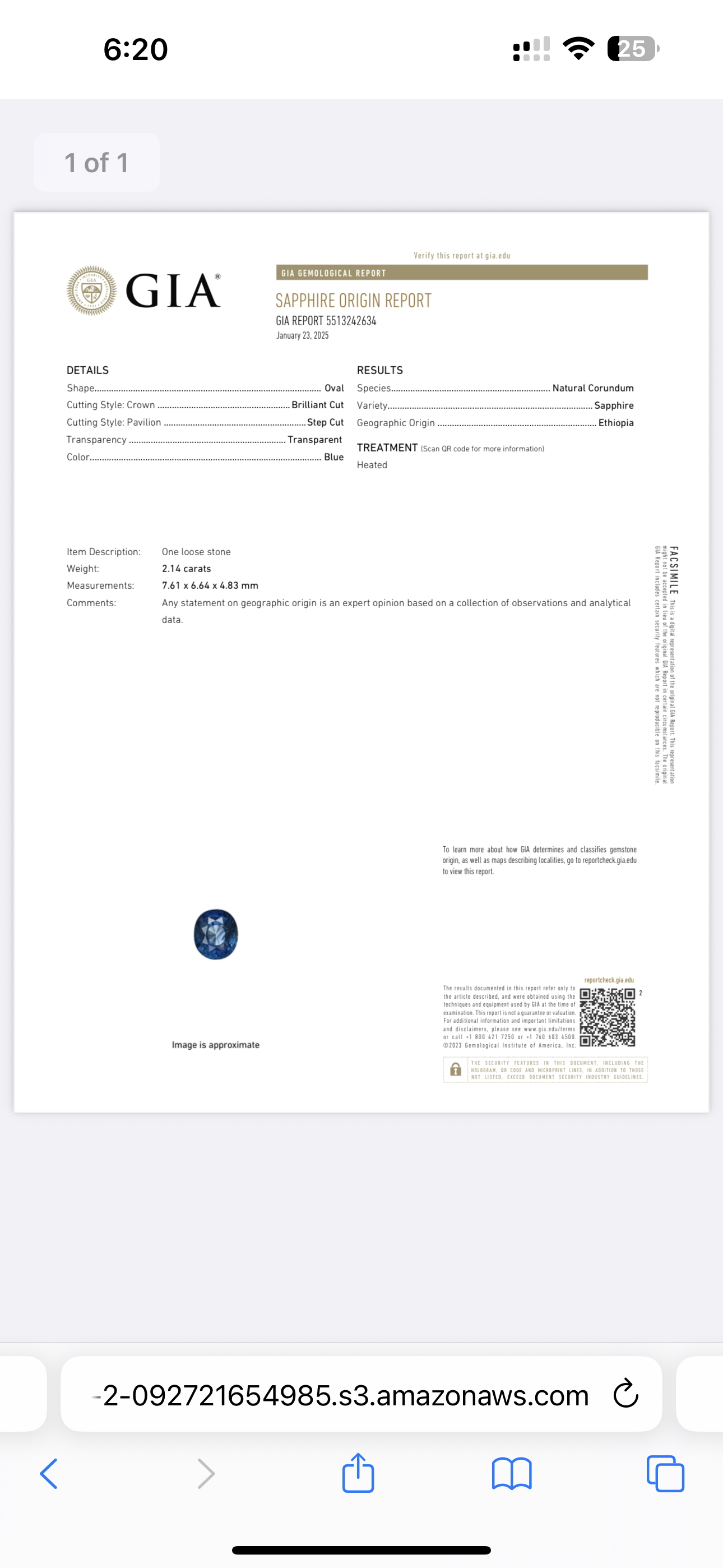 2.14 CT Natural Blue Sapphire Brilliant Cut Oval Shape Loose Gemstone