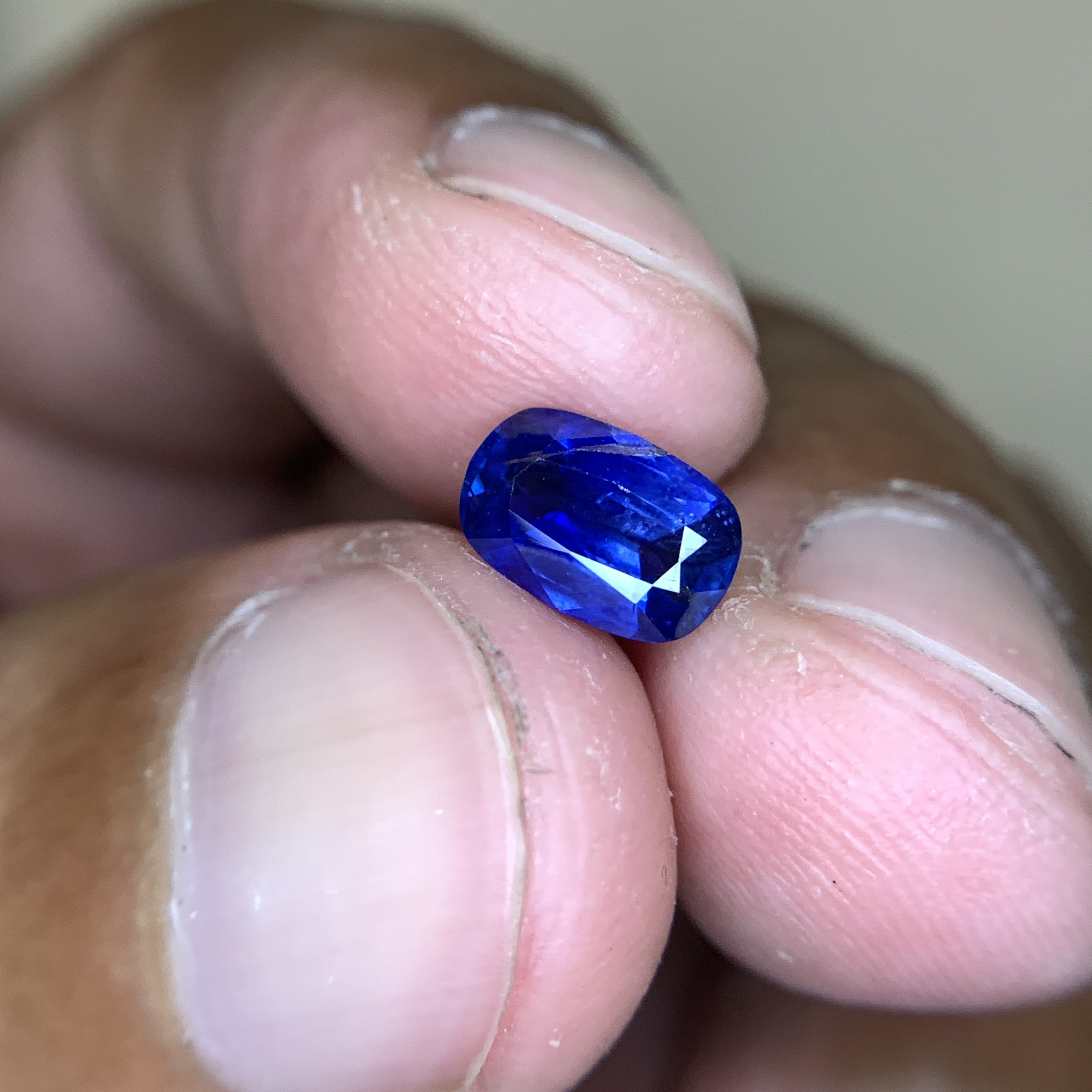 1.61 CT Natural Blue Sapphire Cushion Shape Loose Gemstone