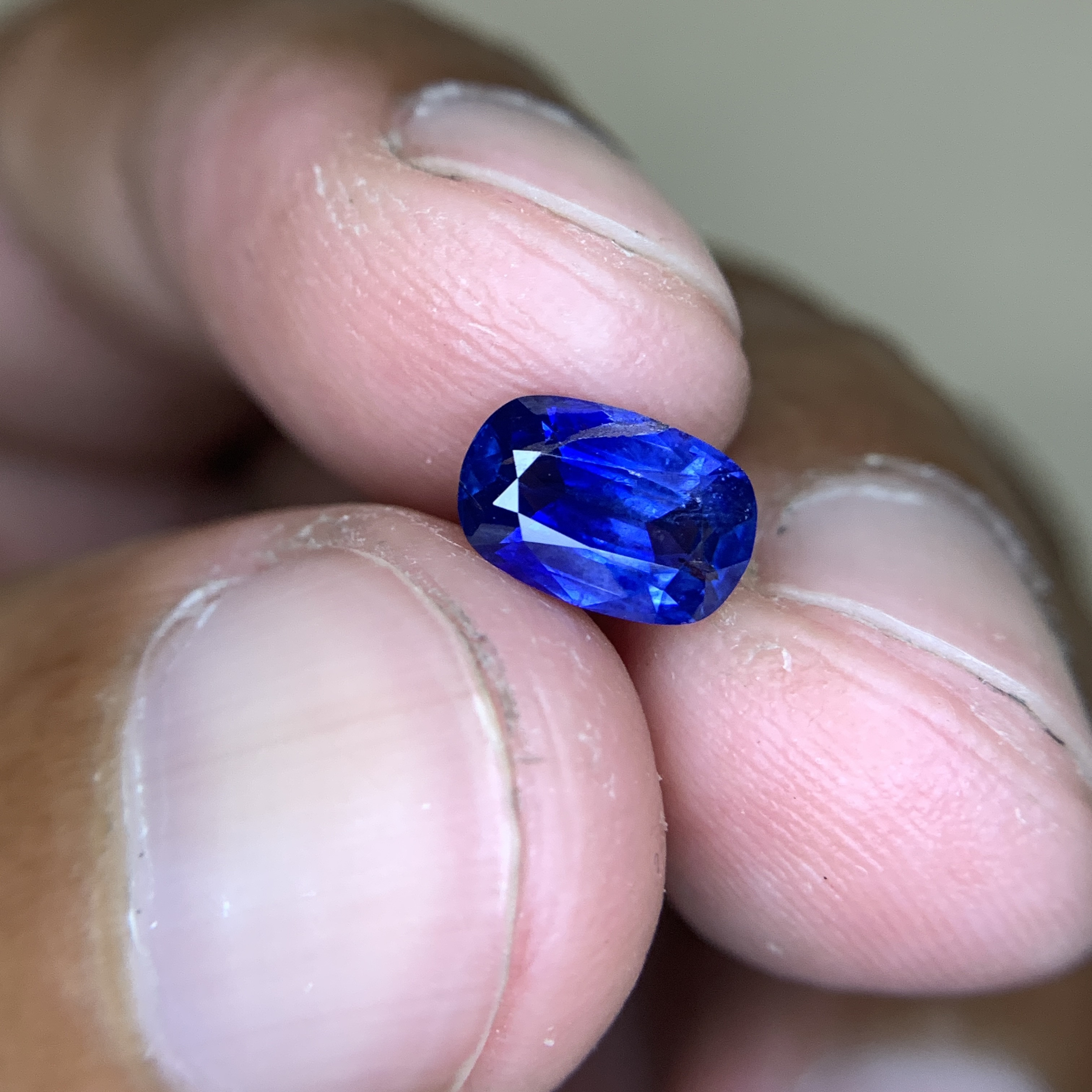 1.61 CT Natural Blue Sapphire Cushion Shape Loose Gemstone