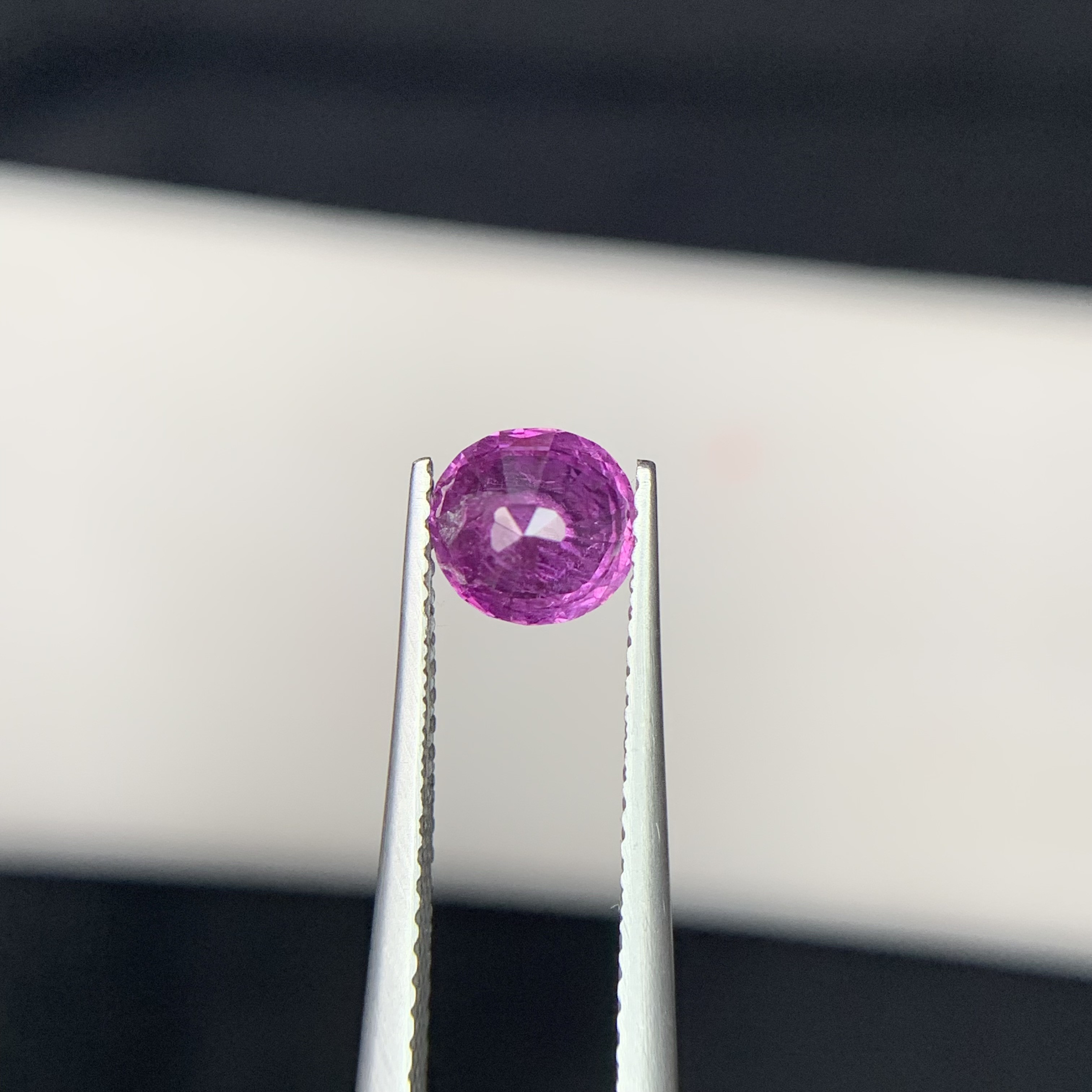 1.27 Ct Natural Corundum Purplish Pink Kashmir Sapphire Oval Shape