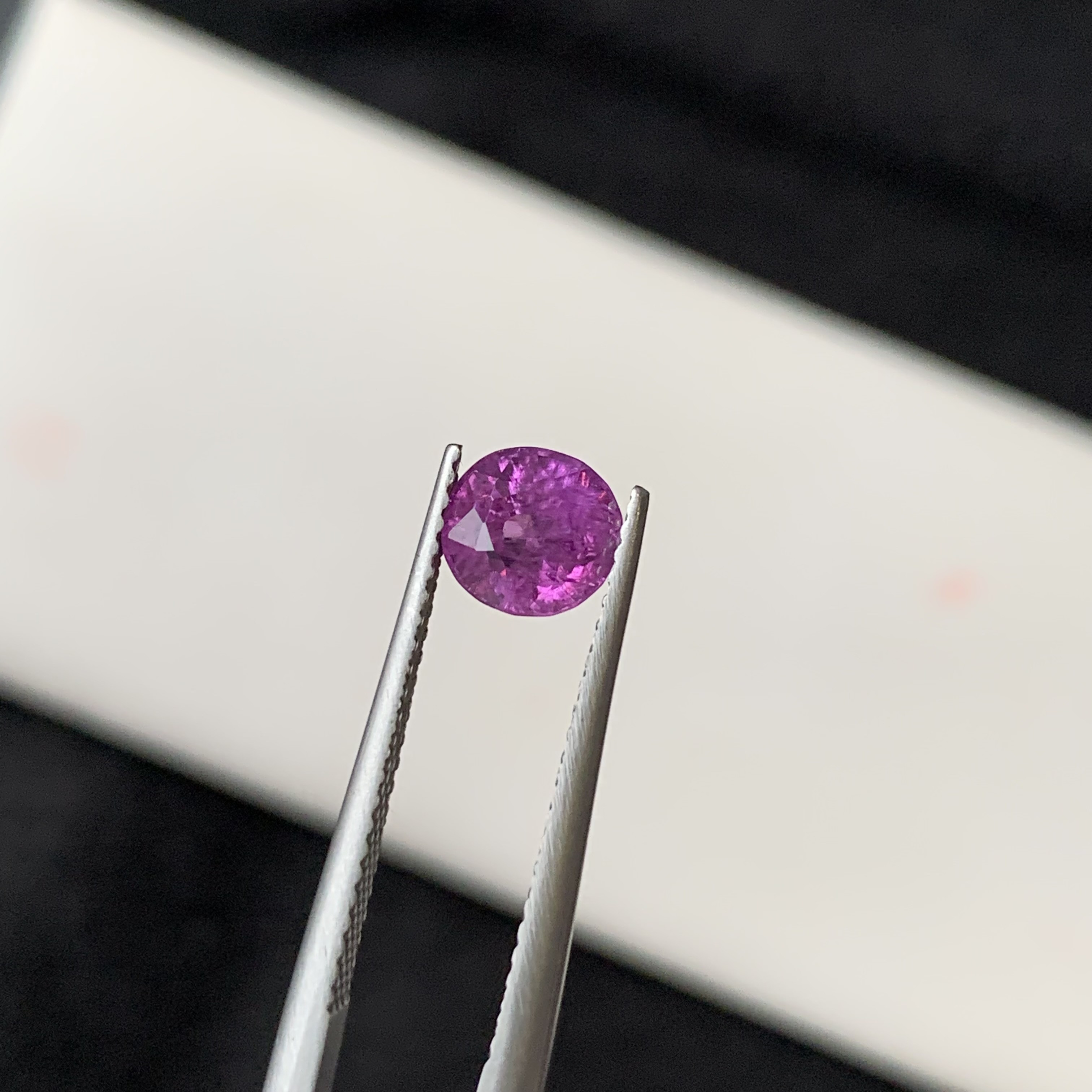 1.27 Ct Natural Corundum Purplish Pink Kashmir Sapphire Oval Shape