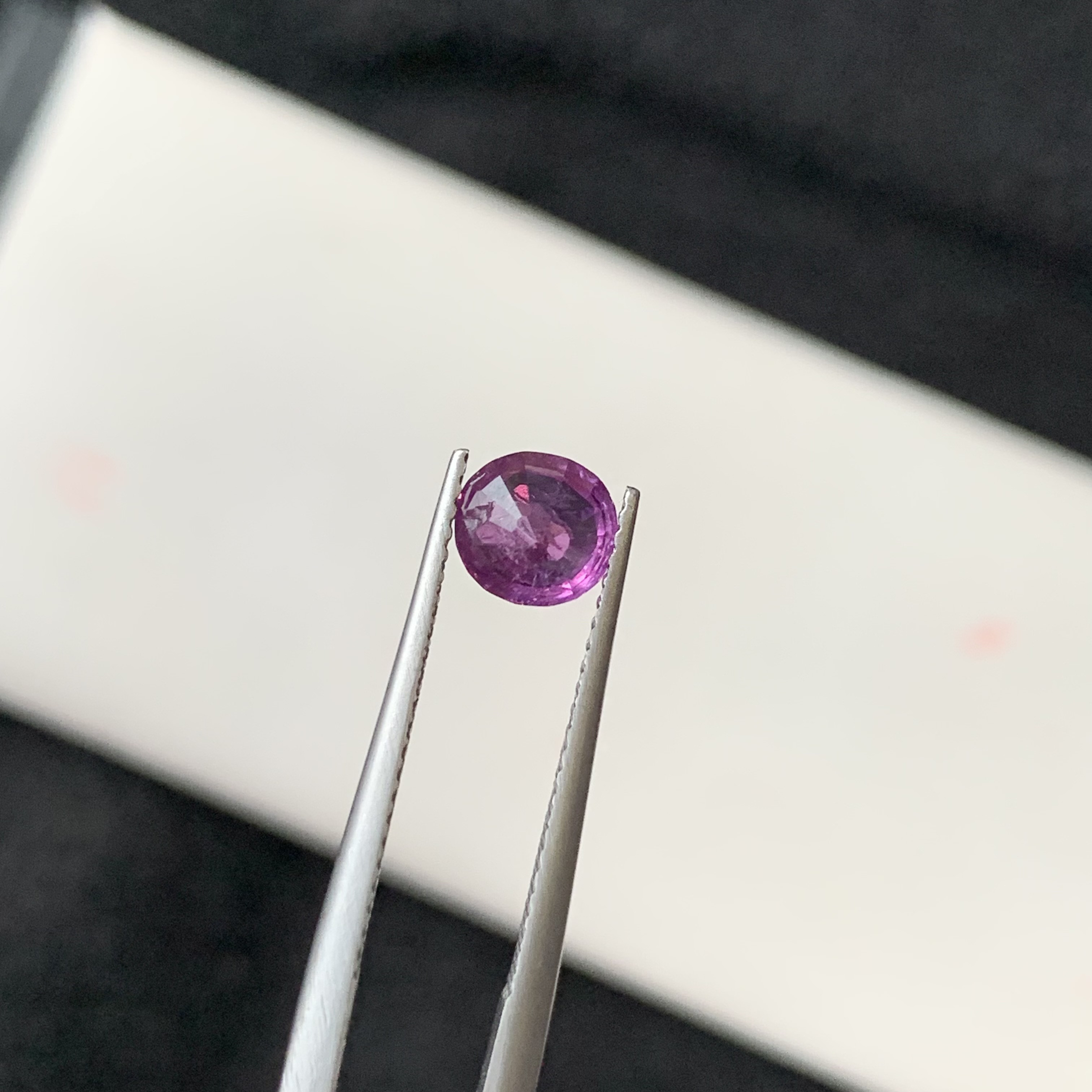 1.27 Ct Natural Corundum Purplish Pink Kashmir Sapphire Oval Shape