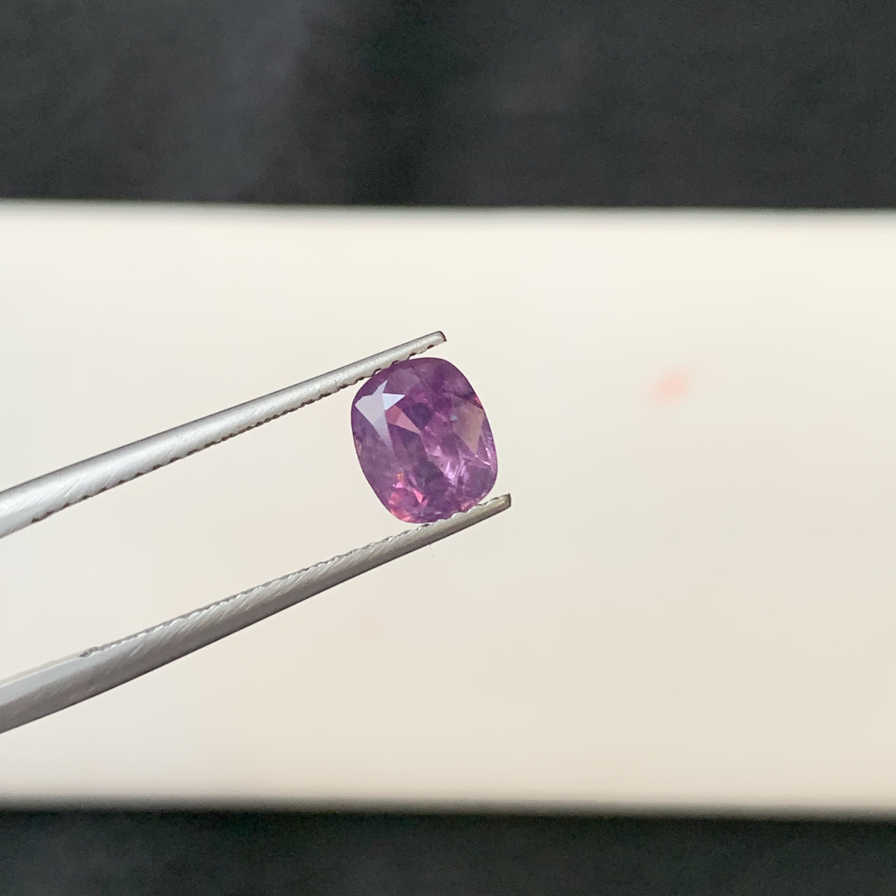 1.55 CT Natural Corundum Pinkish Purple Kashmir Sapphire Cushion Shape