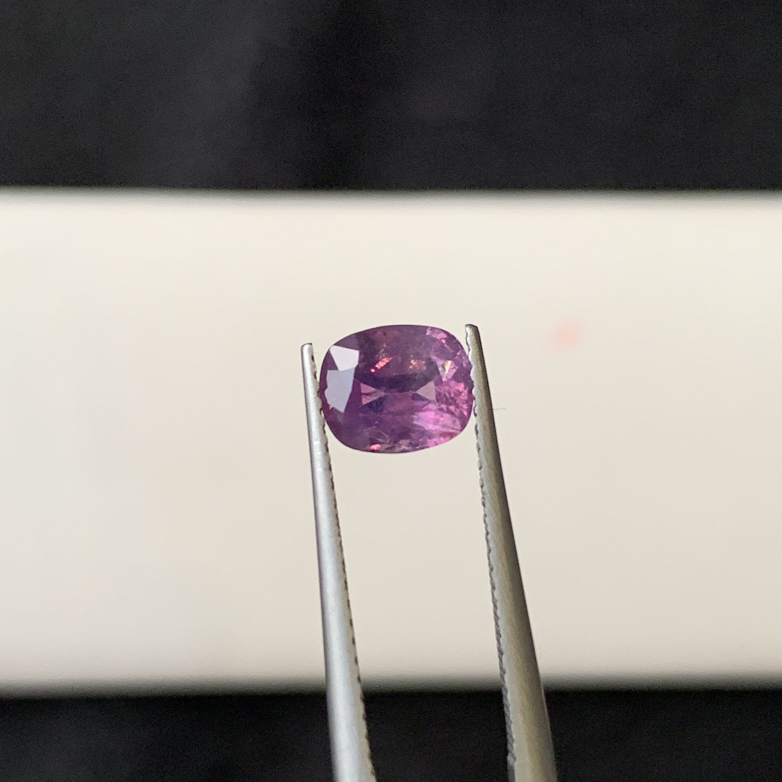 1.55 CT Natural Corundum Pinkish Purple Kashmir Sapphire Cushion Shape