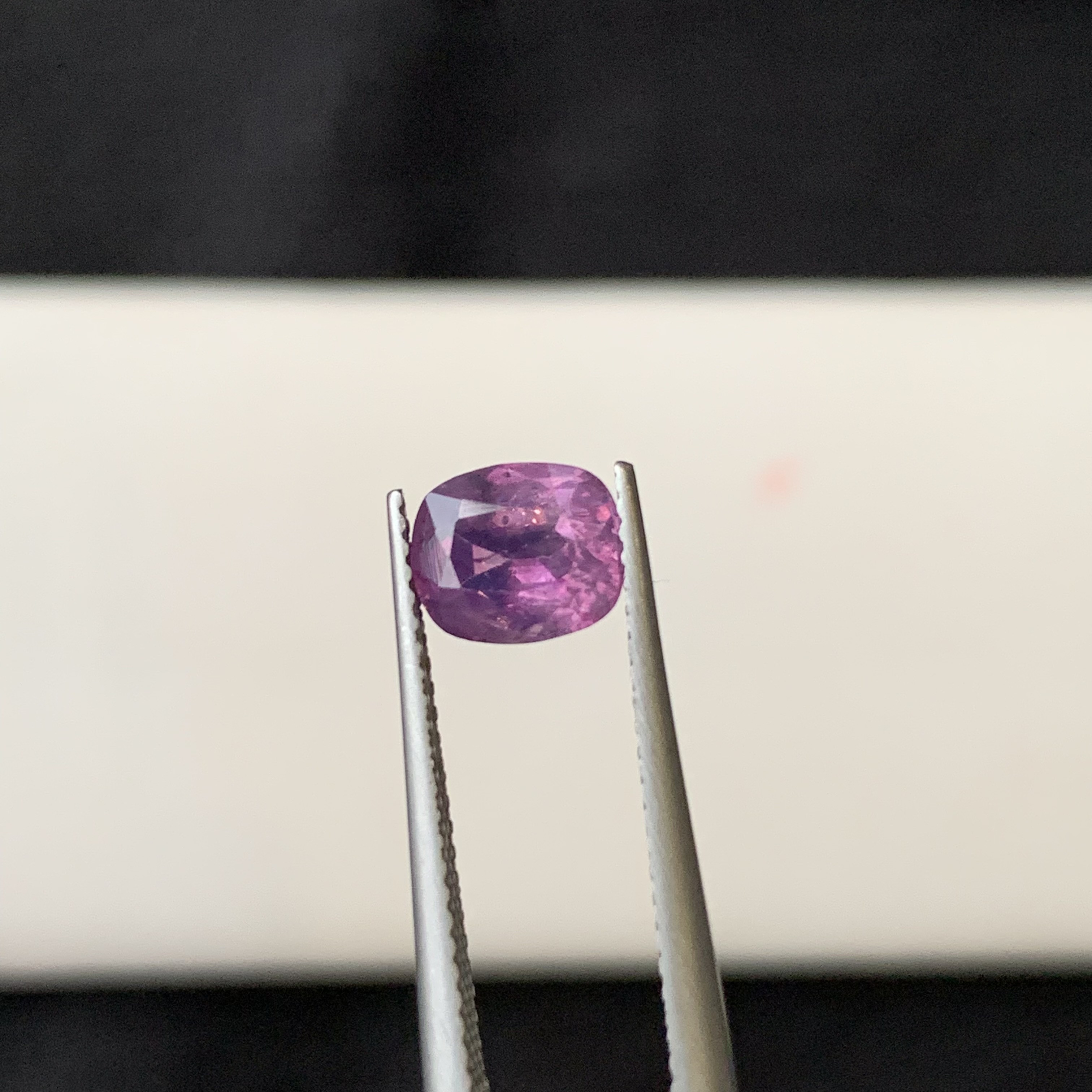 1.55 CT Natural Corundum Pinkish Purple Kashmir Sapphire Cushion Shape