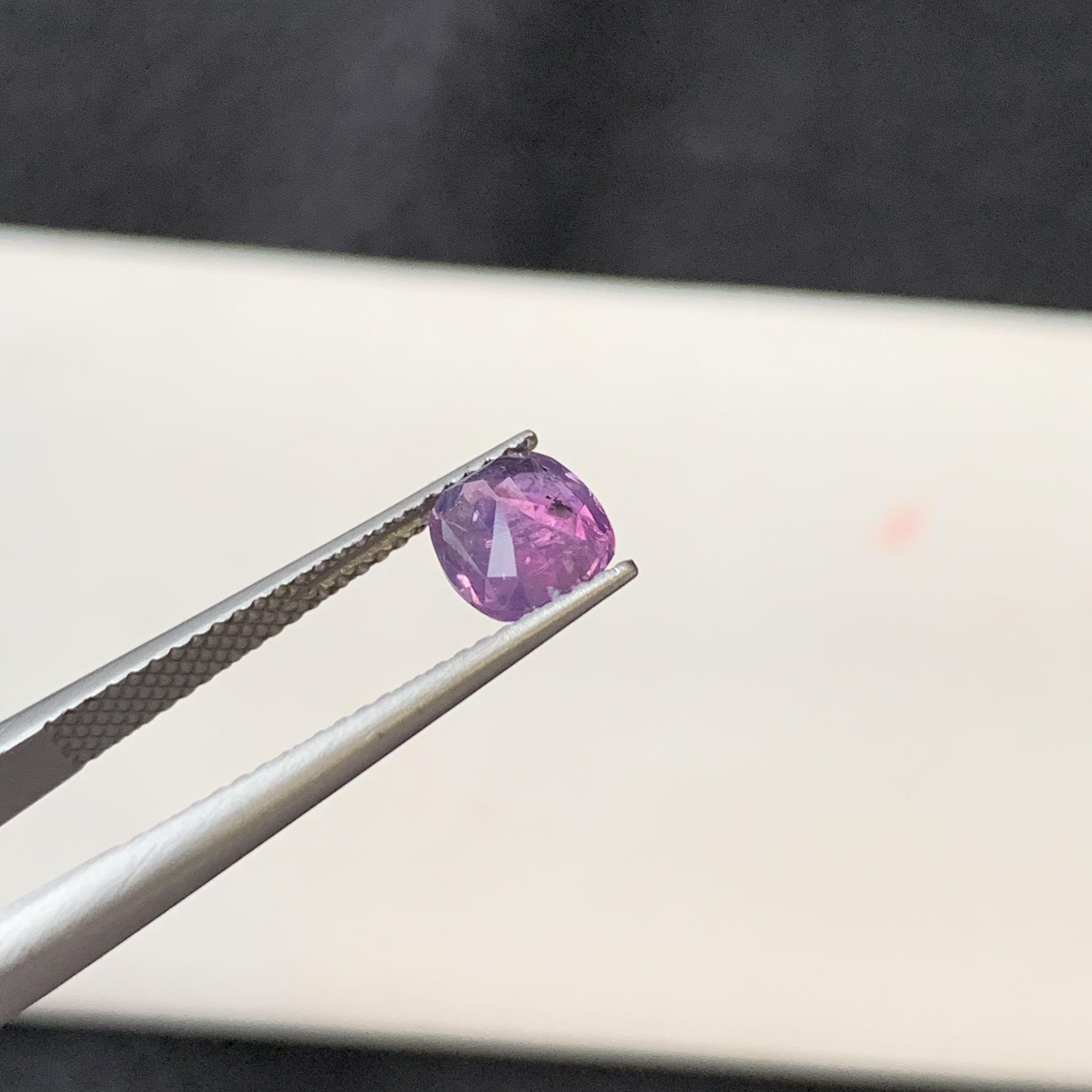 1.55 CT Natural Corundum Pinkish Purple Kashmir Sapphire Cushion Shape