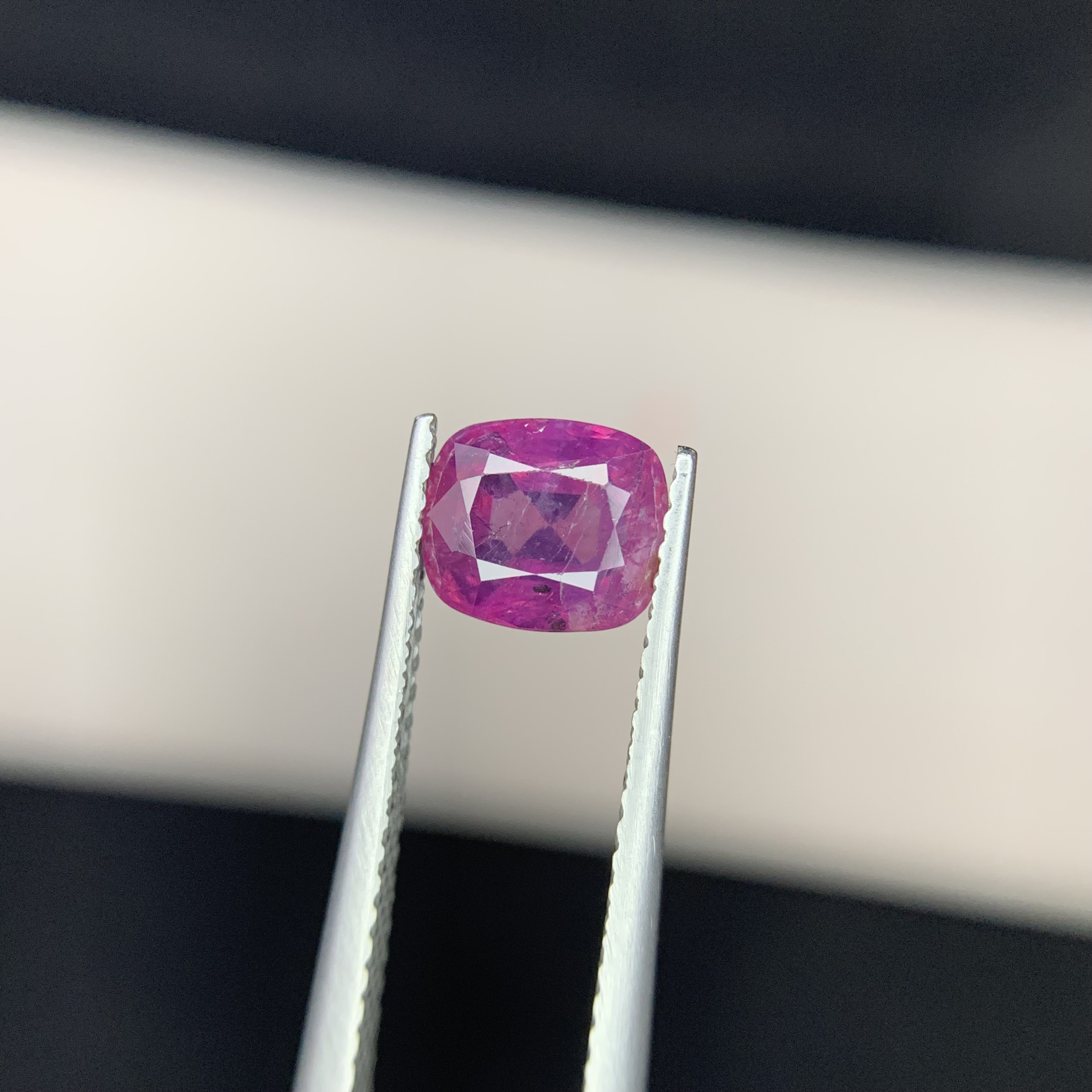 1.53 CT Natural Corundum Pinkish Purple Kashmir Sapphire Cushion Shape