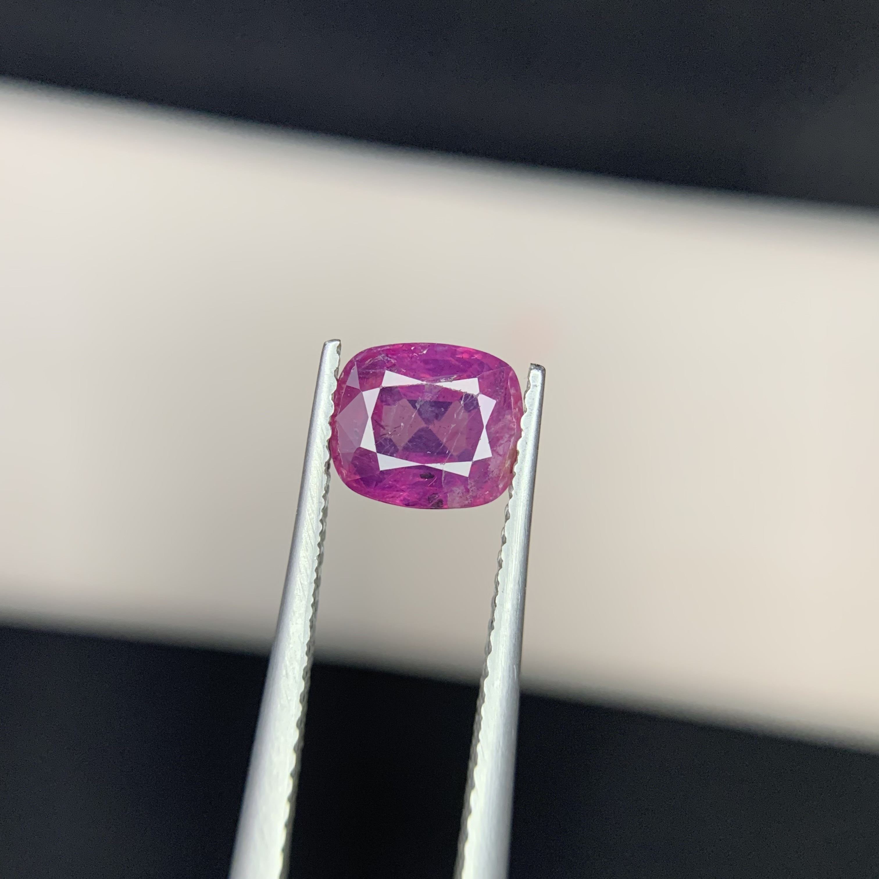 1.53 CT Natural Corundum Pinkish Purple Kashmir Sapphire Cushion Shape