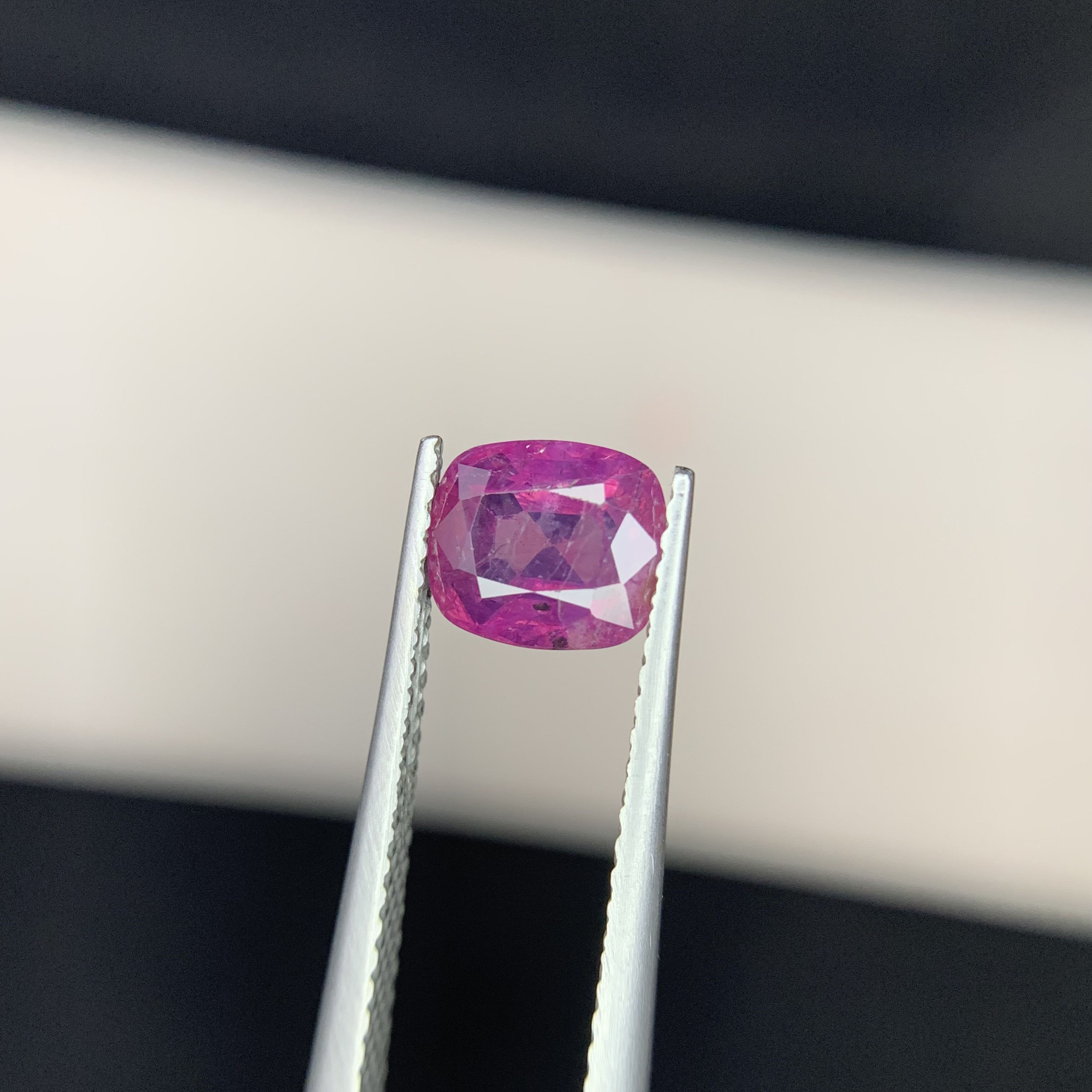 1.53 CT Natural Corundum Pinkish Purple Kashmir Sapphire Cushion Shape
