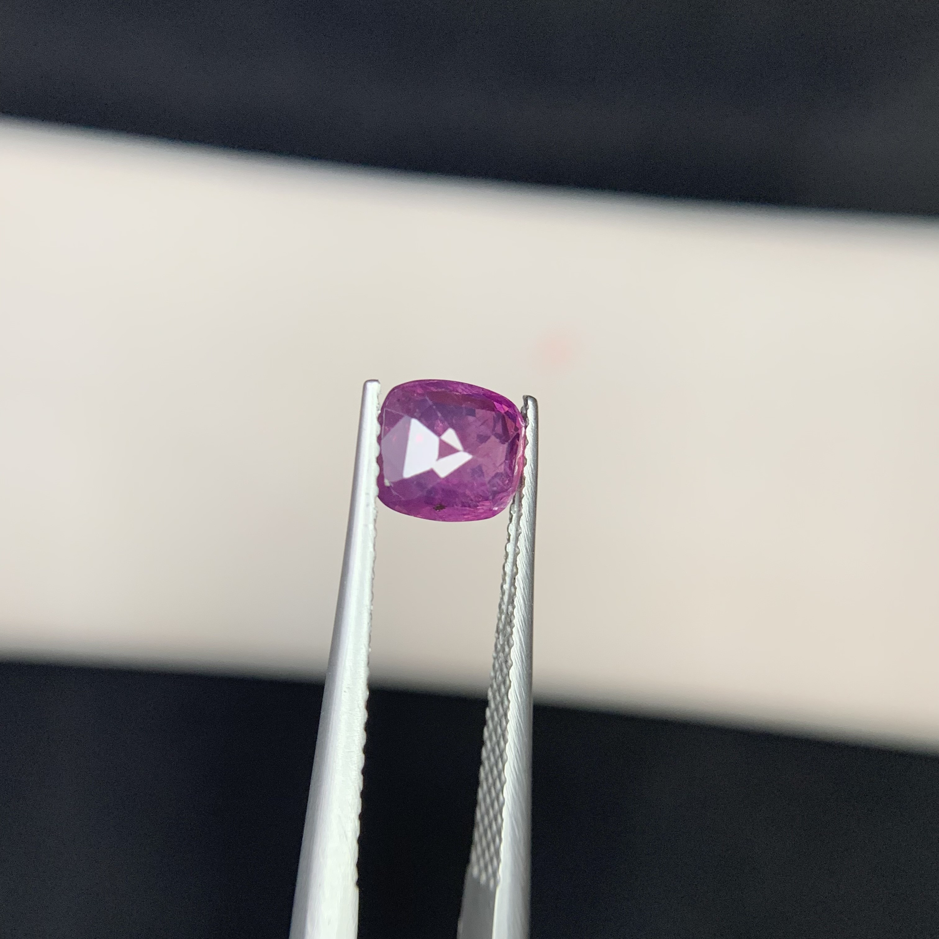 1.53 CT Natural Corundum Pinkish Purple Kashmir Sapphire Cushion Shape
