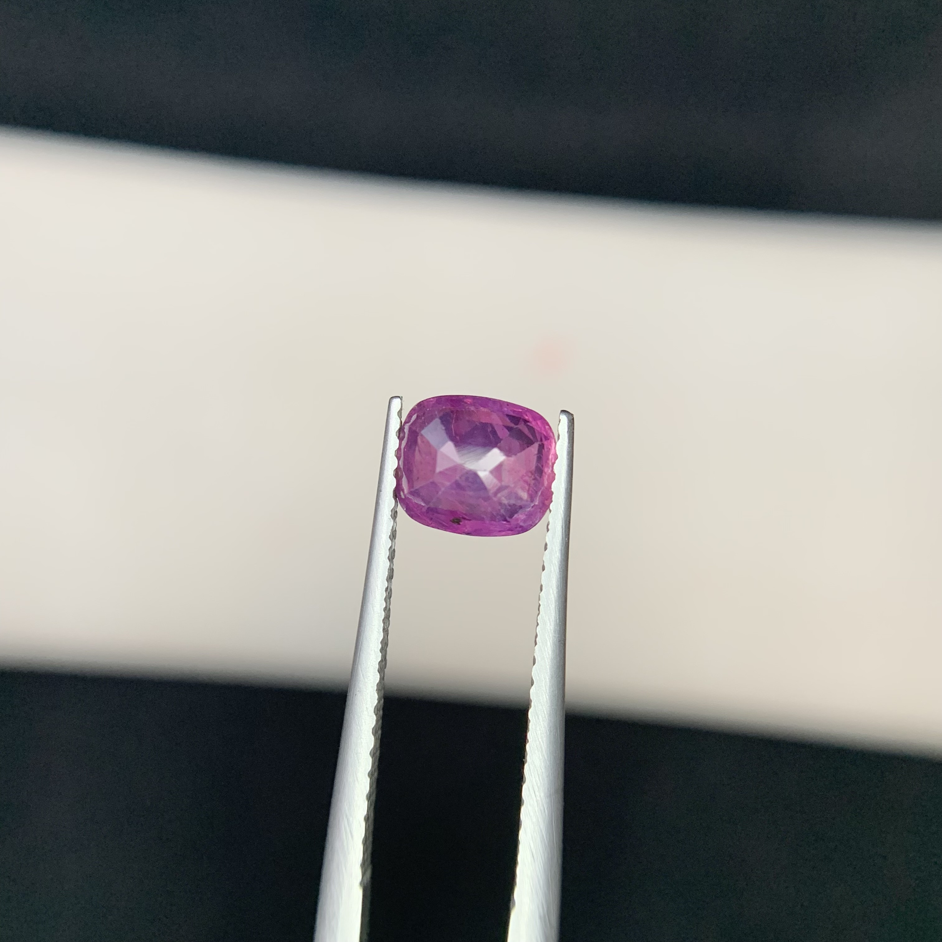 1.53 CT Natural Corundum Pinkish Purple Kashmir Sapphire Cushion Shape