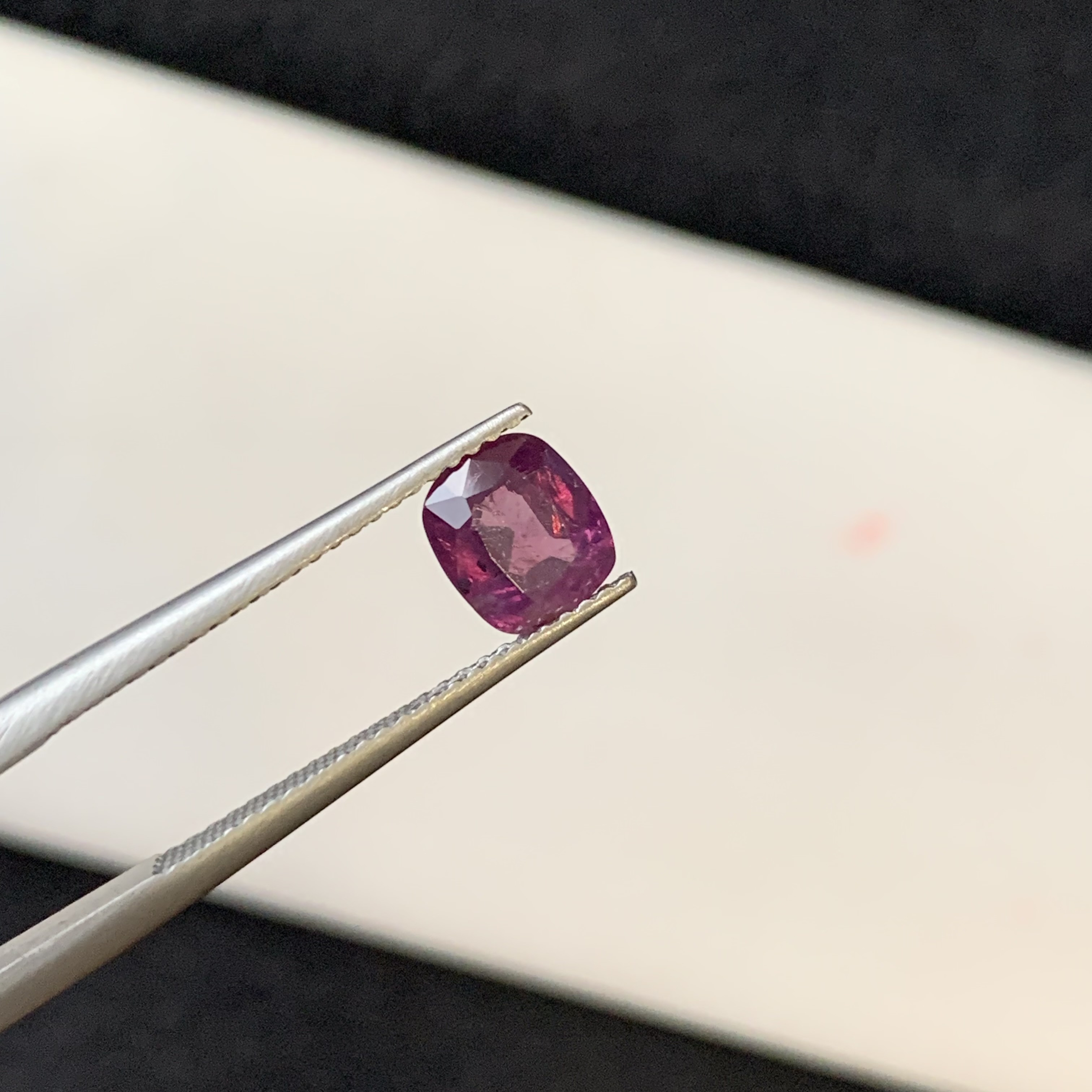 1.53 CT Natural Corundum Pinkish Purple Kashmir Sapphire Cushion Shape