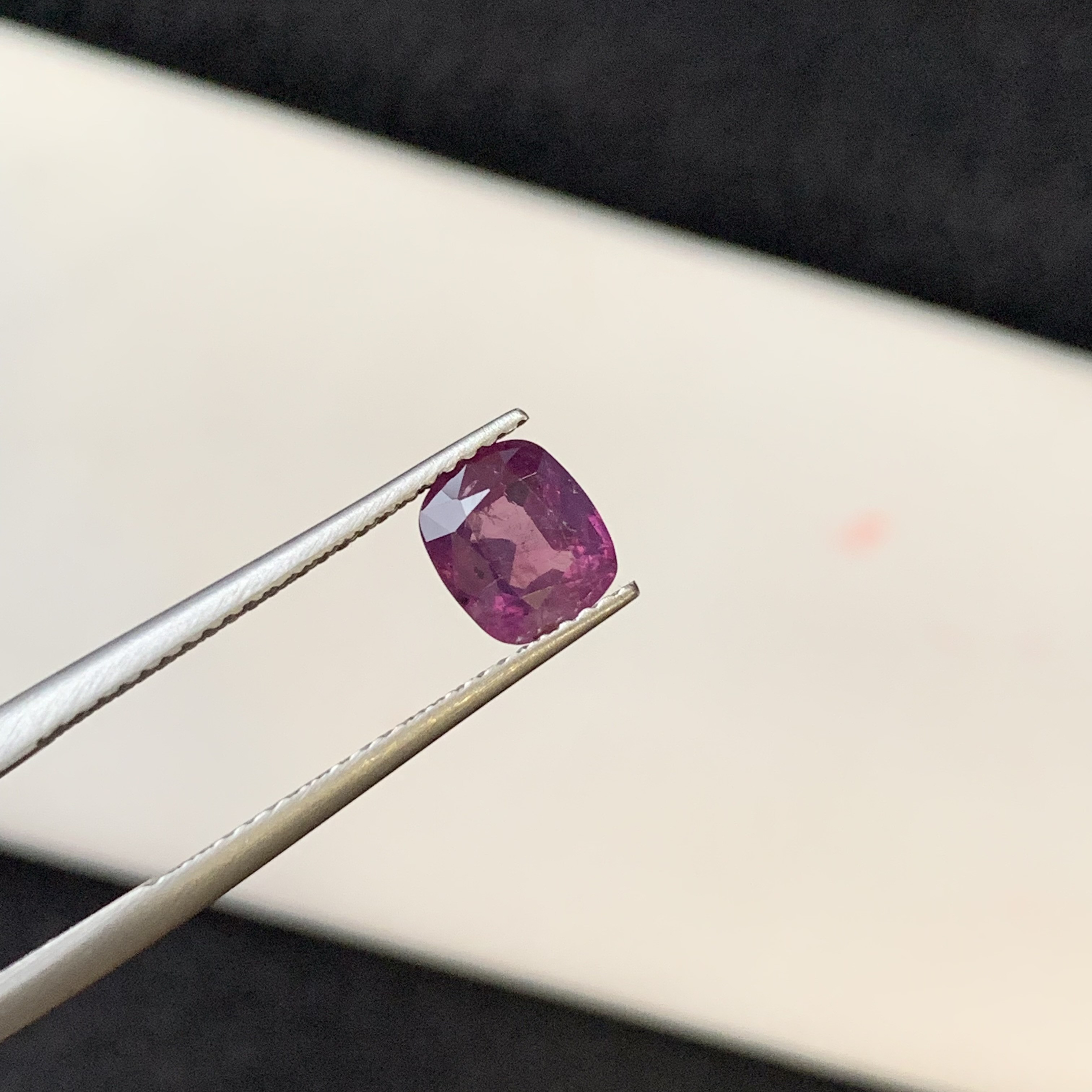 1.53 CT Natural Corundum Pinkish Purple Kashmir Sapphire Cushion Shape