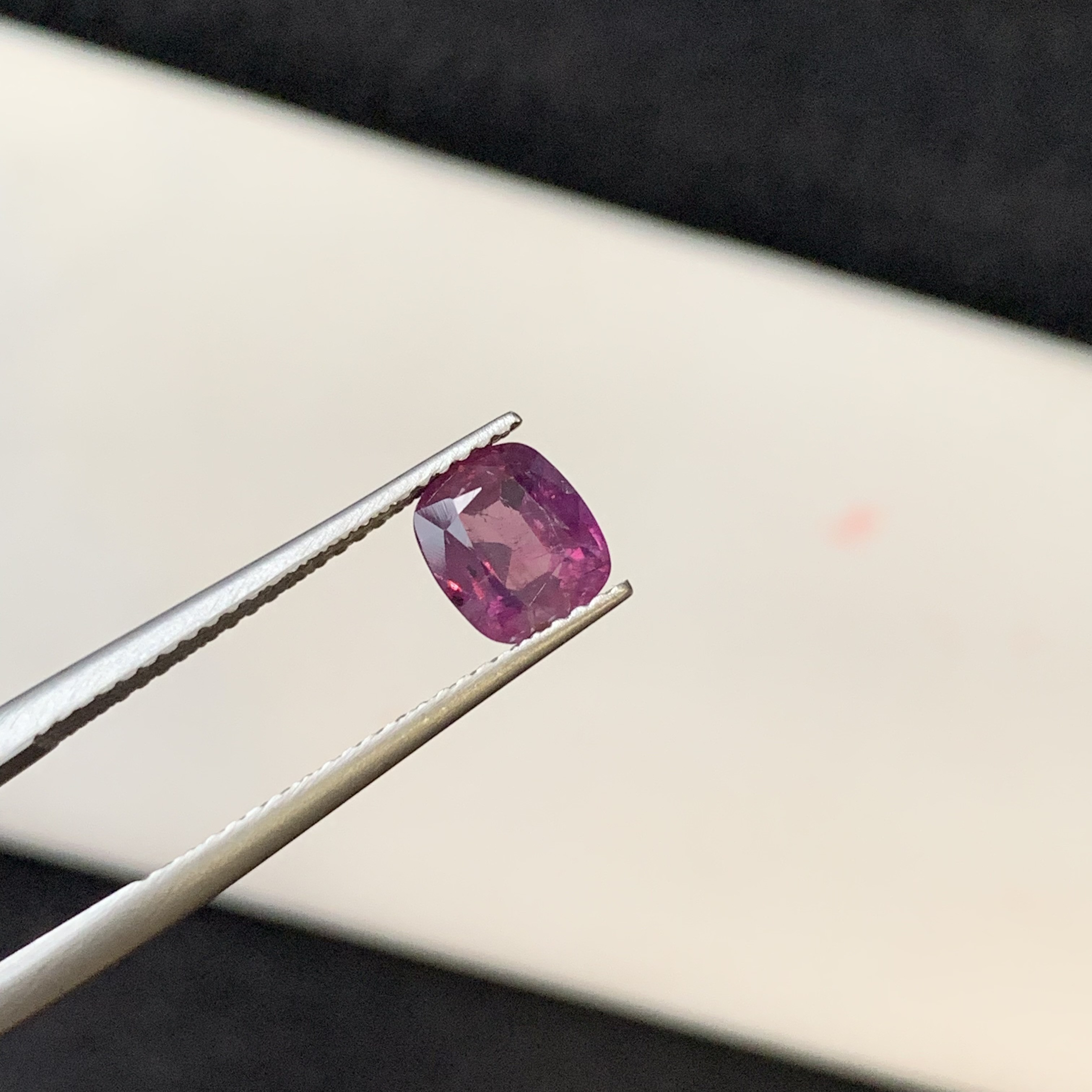 1.53 CT Natural Corundum Pinkish Purple Kashmir Sapphire Cushion Shape