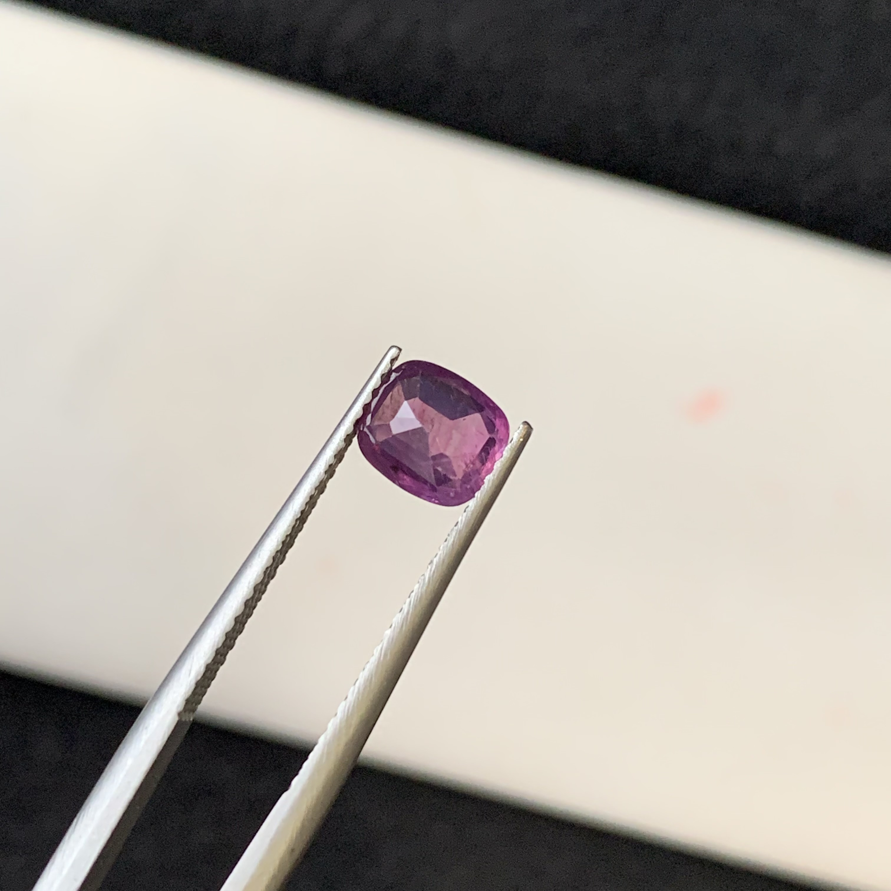 1.53 CT Natural Corundum Pinkish Purple Kashmir Sapphire Cushion Shape