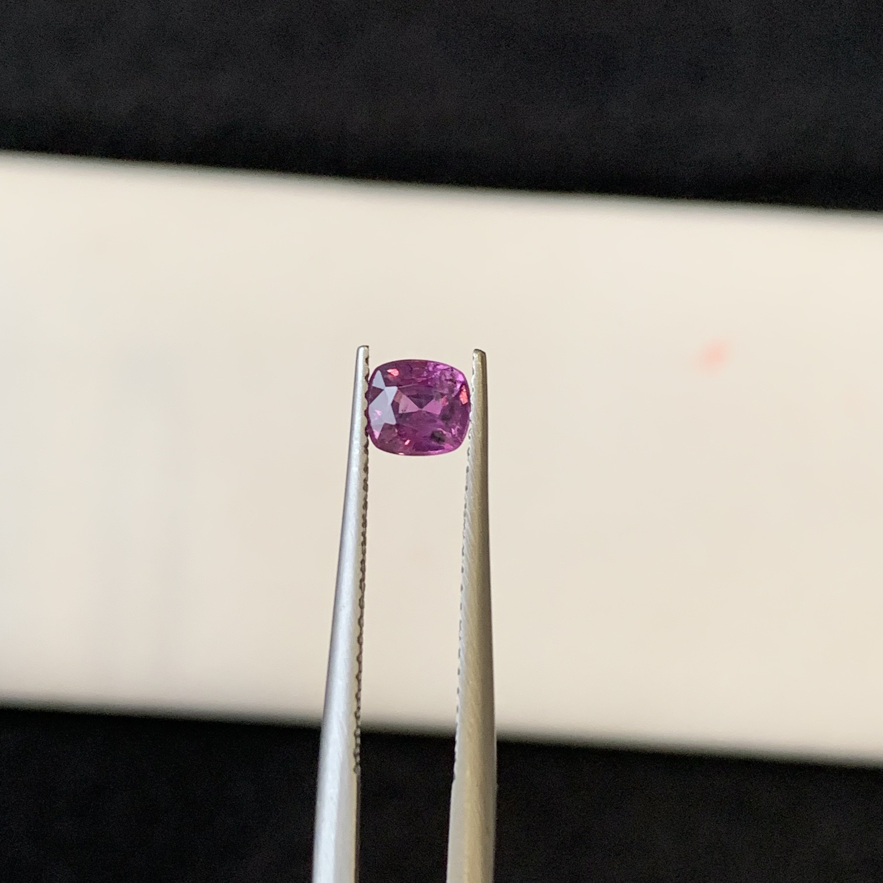0.79 CT Natural Corundum Pinkish Purple Kashmir Sapphire Cushion Shape