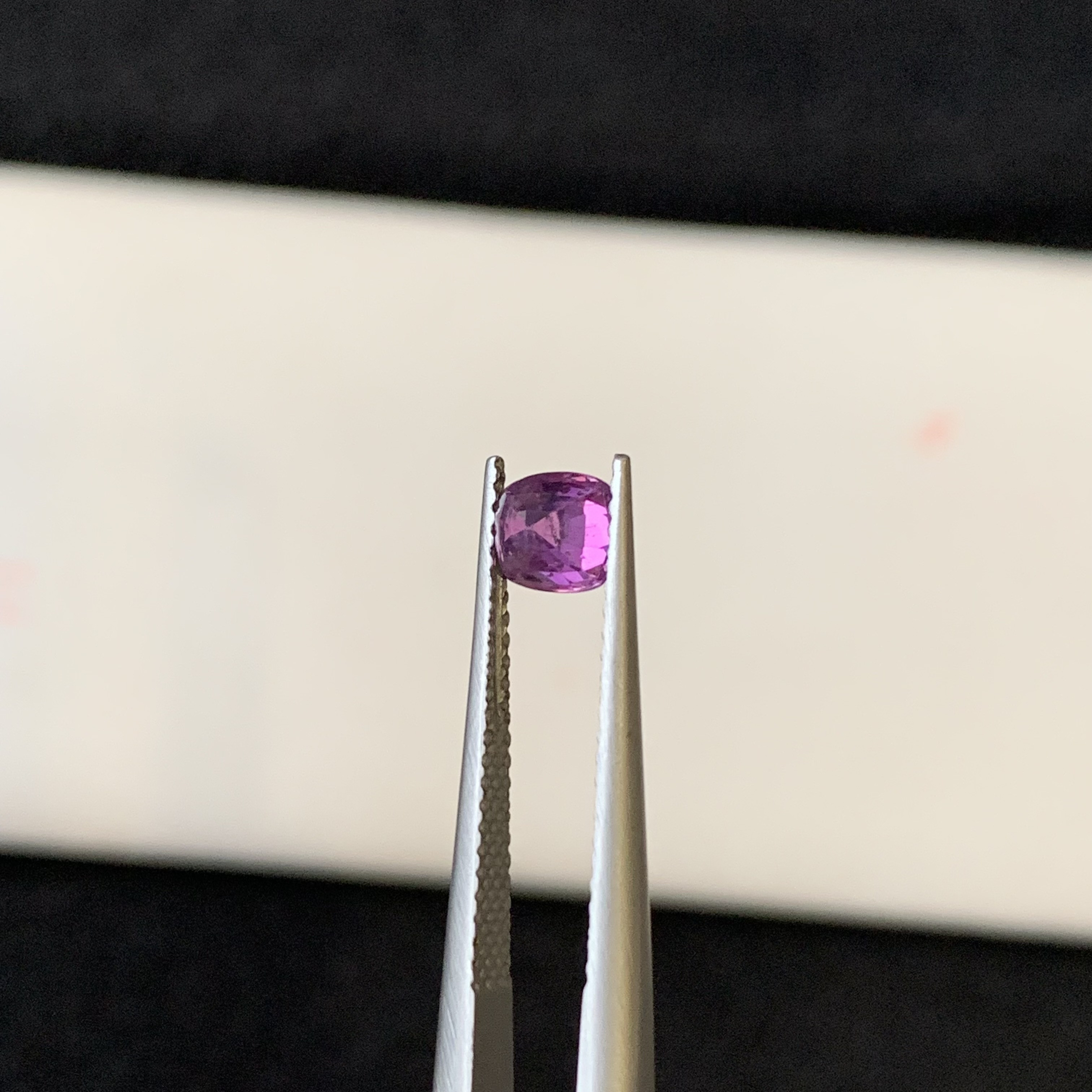 0.79 CT Natural Corundum Pinkish Purple Kashmir Sapphire Cushion Shape
