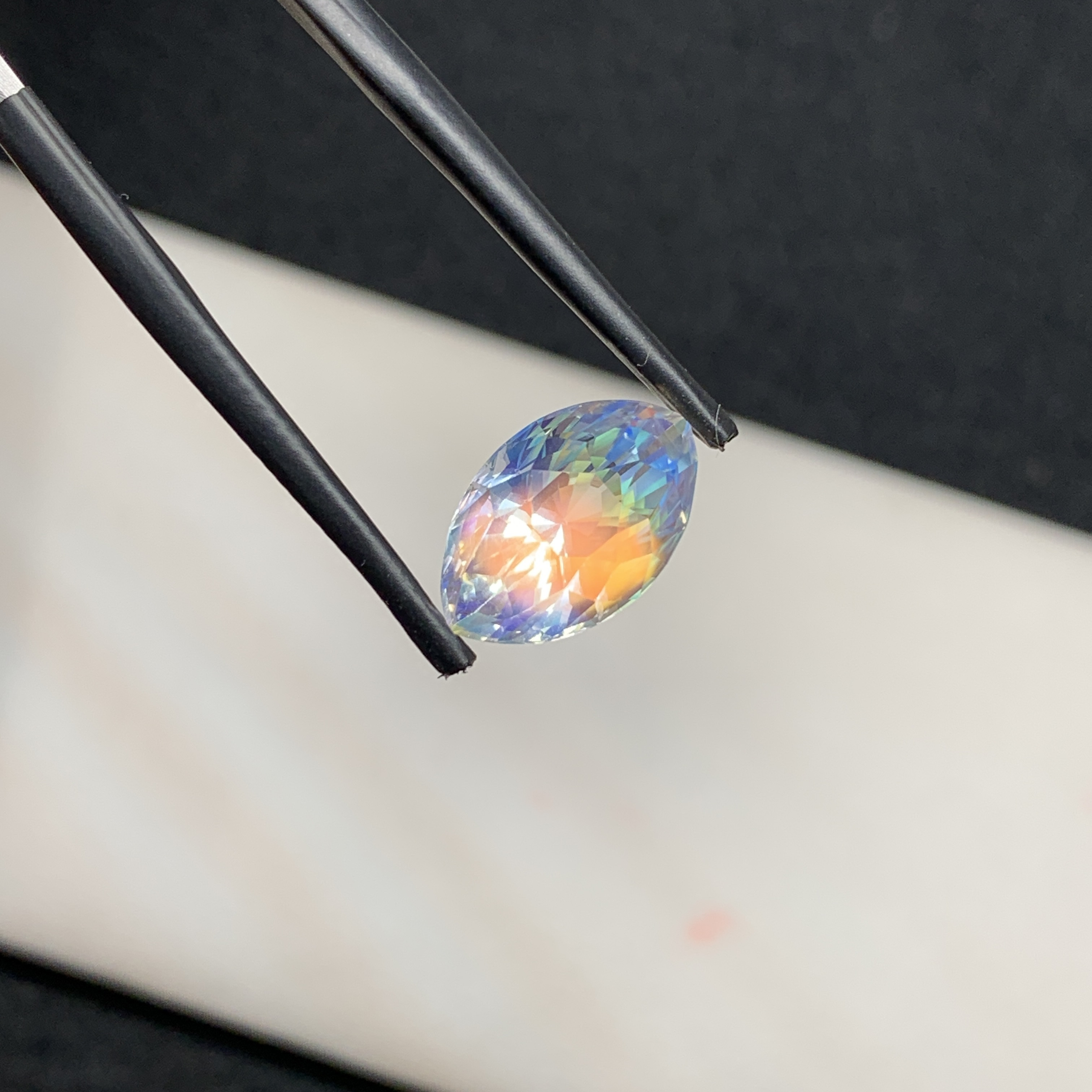4.70 CT Natural Rainbow Moonstone Marquise Shape Loose Gemstone