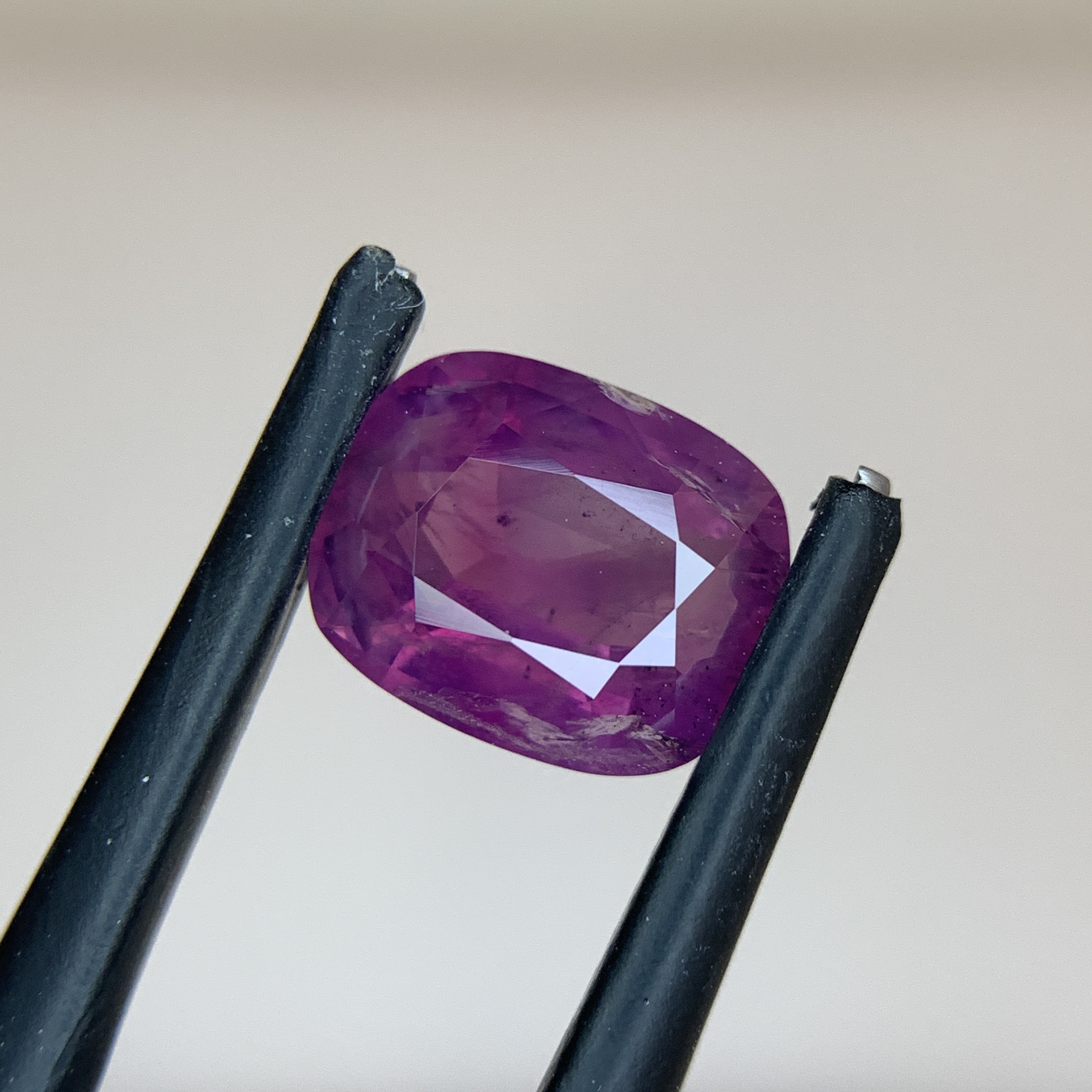 3.21 CT Natural Purple Kashmir Sapphire Cushion Shape