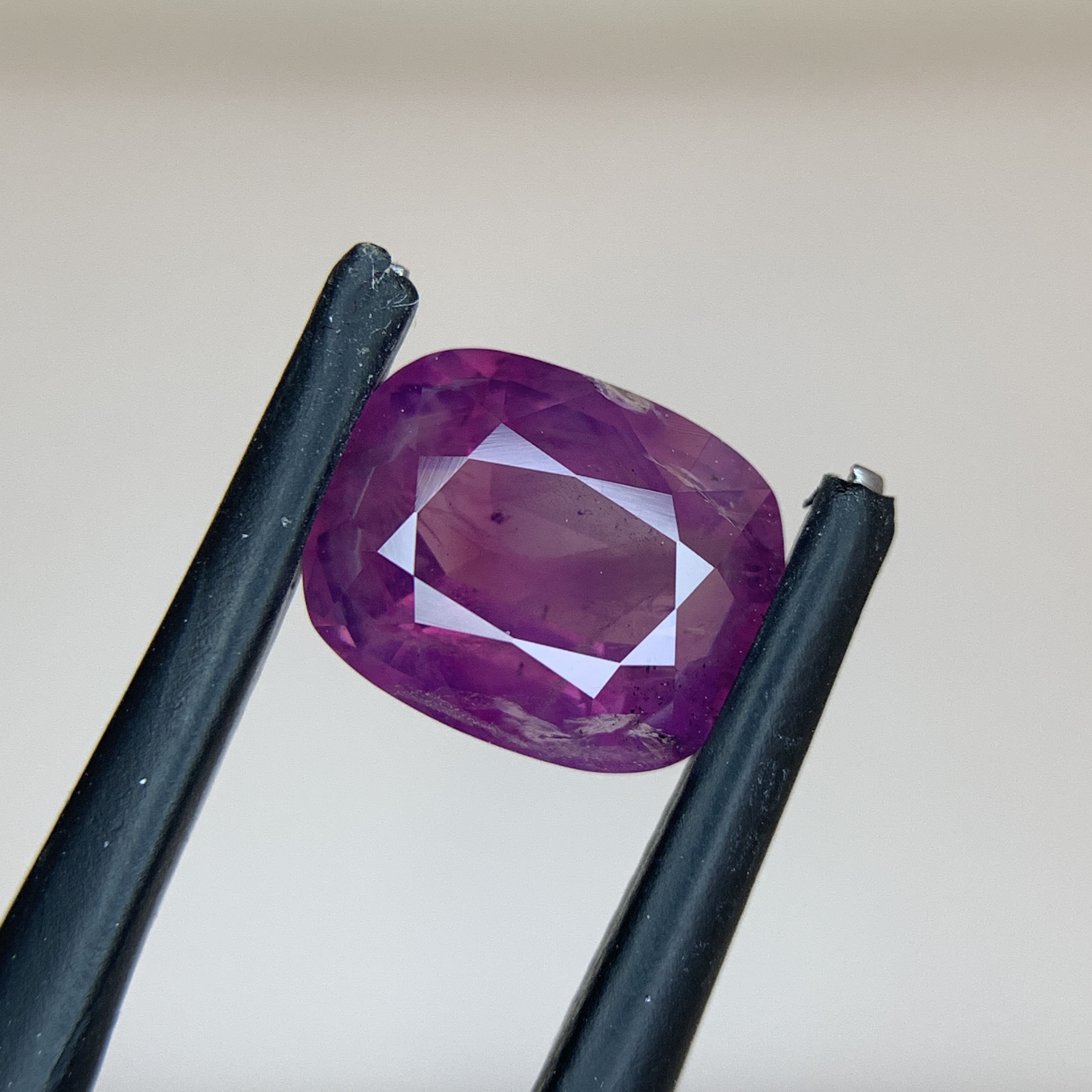 3.21 CT Natural Purple Kashmir Sapphire Cushion Shape