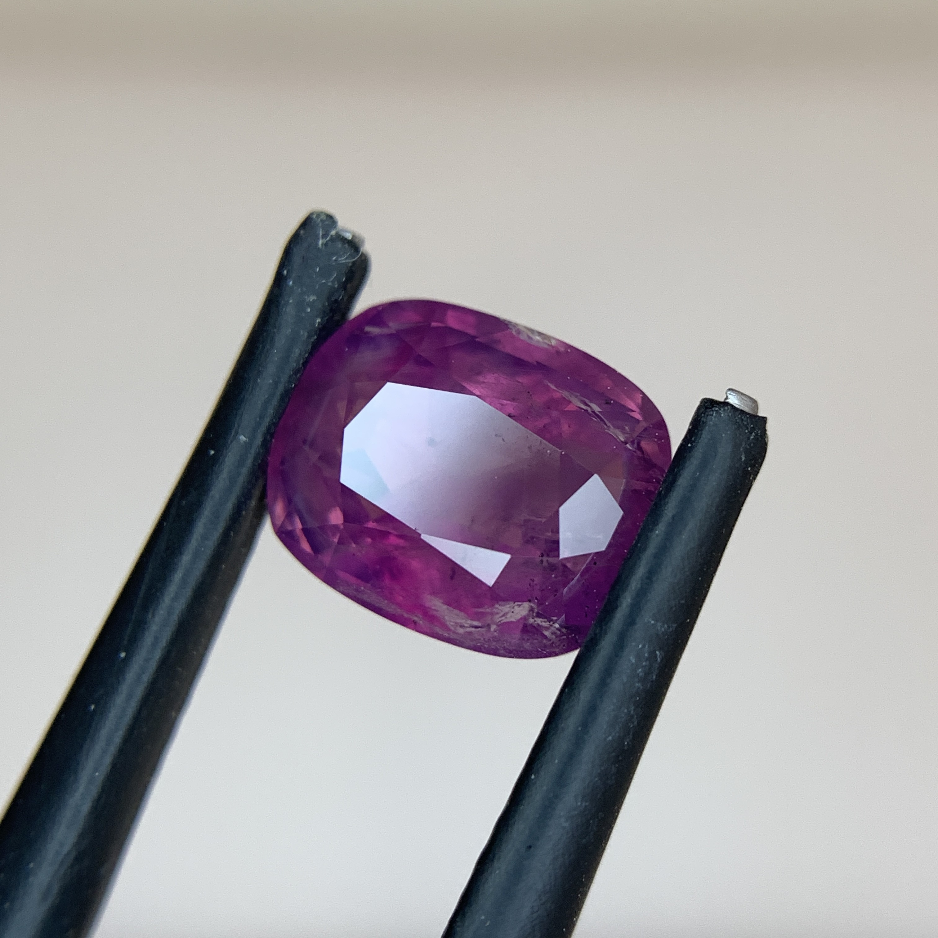 3.21 CT Natural Purple Kashmir Sapphire Cushion Shape
