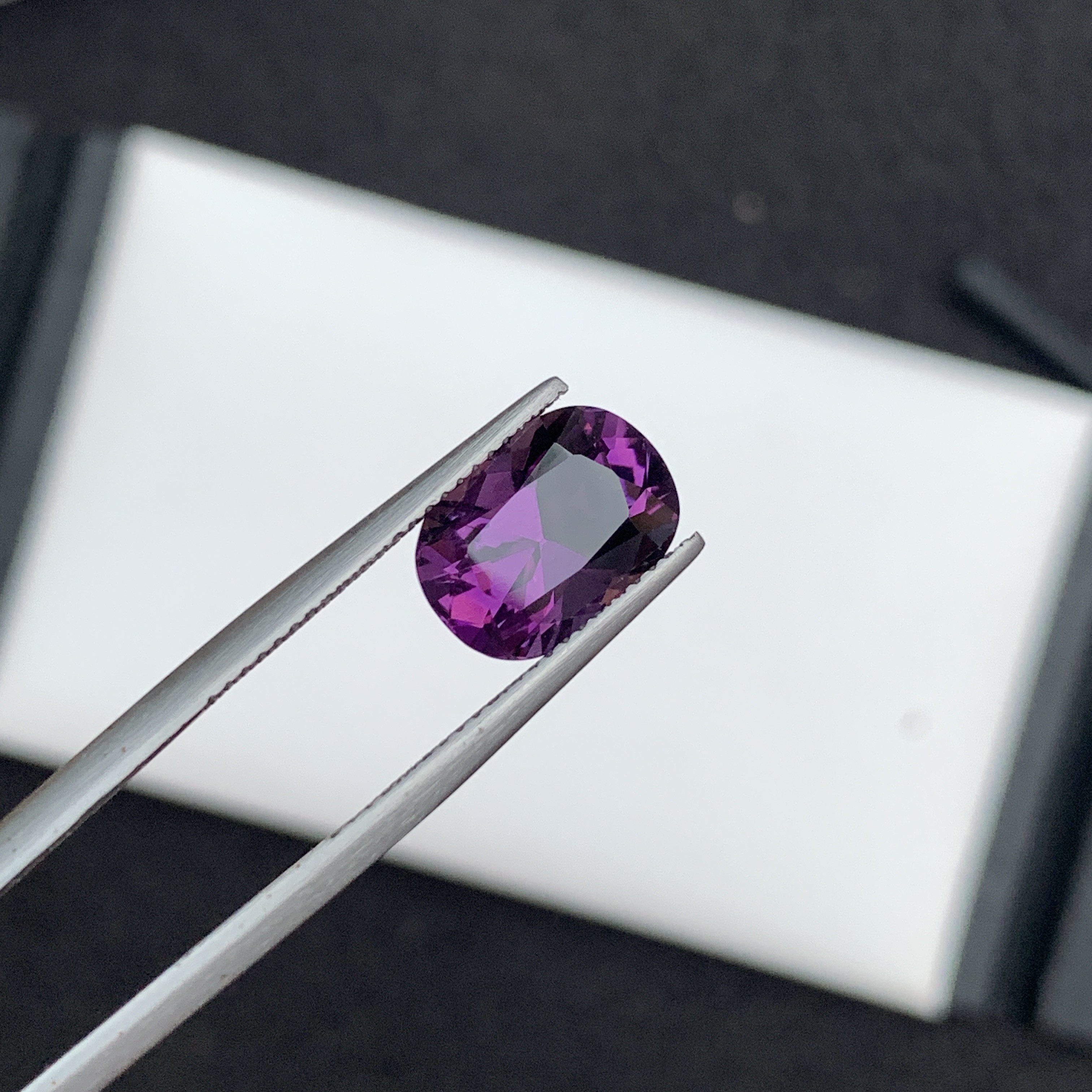 3.89 CT Natural Purple Amethyst Fancy Cut Cushion Shape