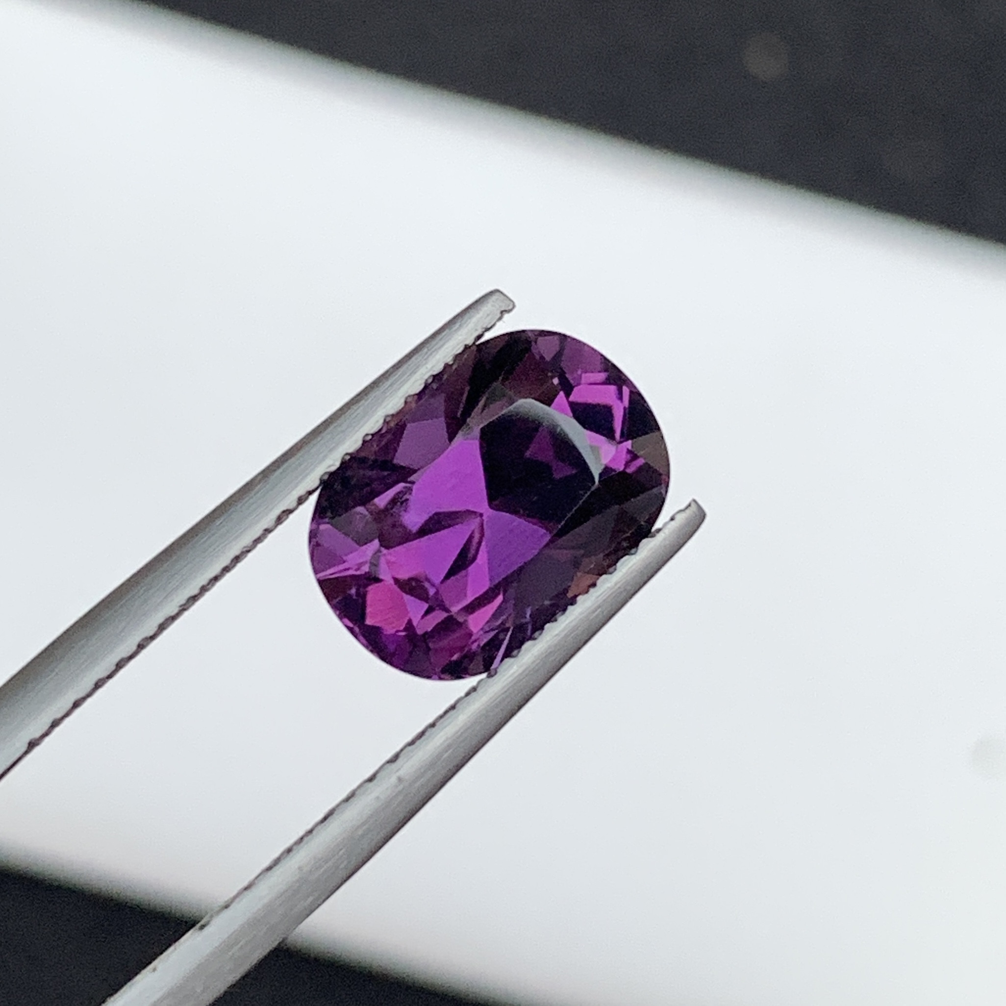 3.89 CT Natural Purple Amethyst Fancy Cut Cushion Shape