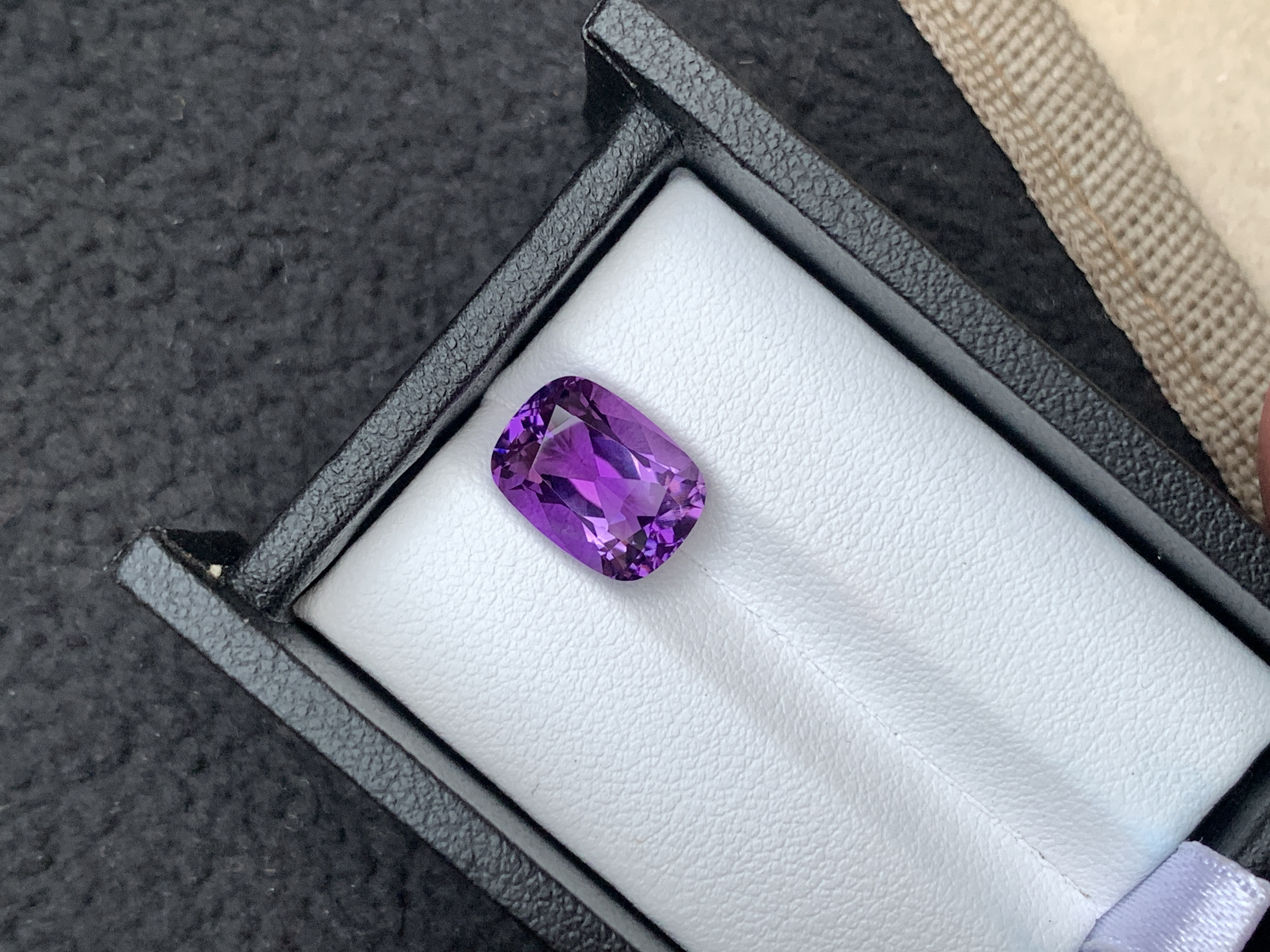 4.92 CT Natural Purple Amethyst Cushion Shape