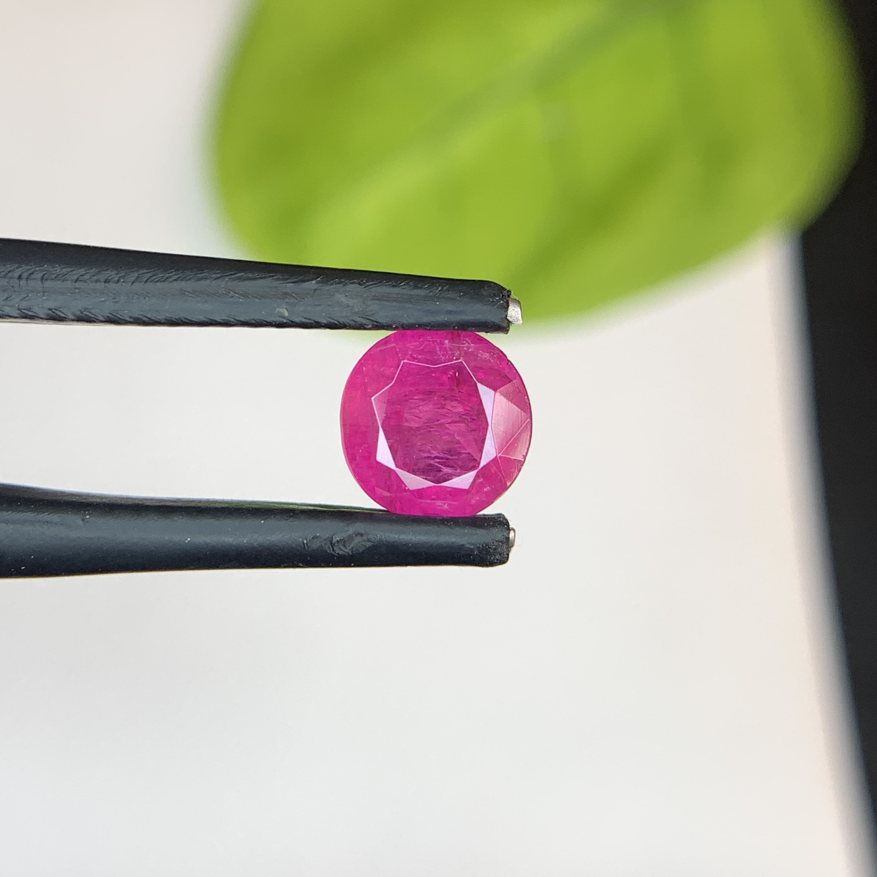 1.58 Ct Natural Pinkish Red Ruby Round Shape Loose Gemstone from Afghanistan