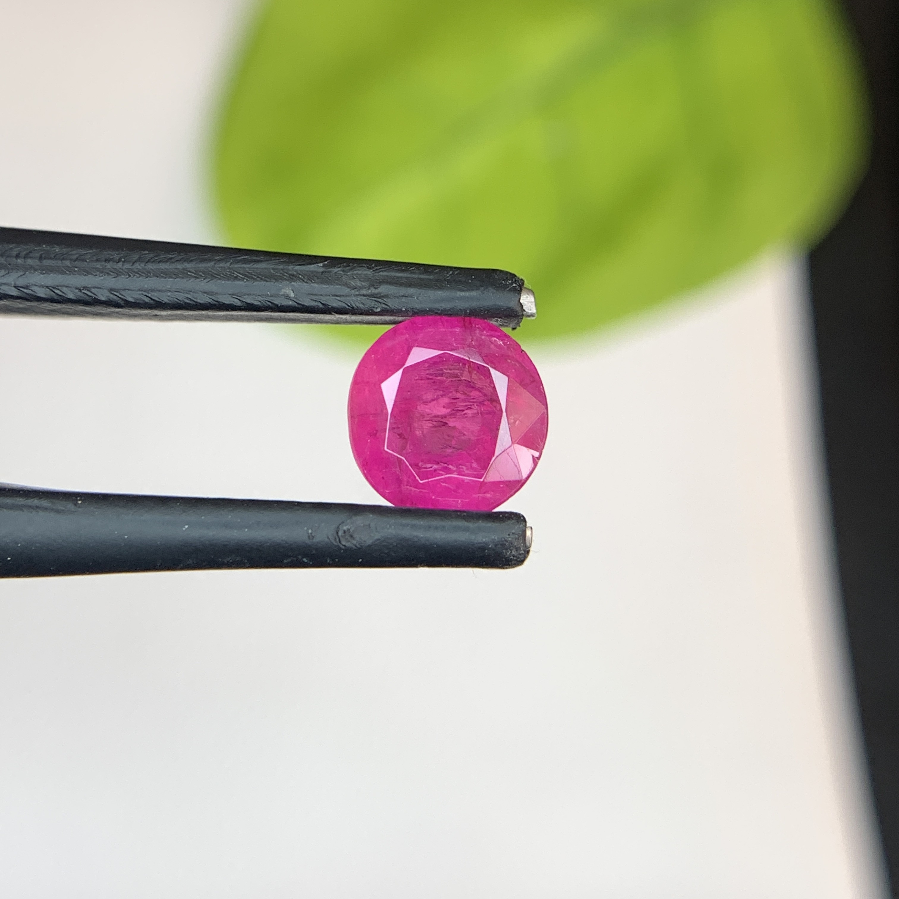 1.58 Ct Natural Pinkish Red Ruby Round Shape Loose Gemstone from Afghanistan