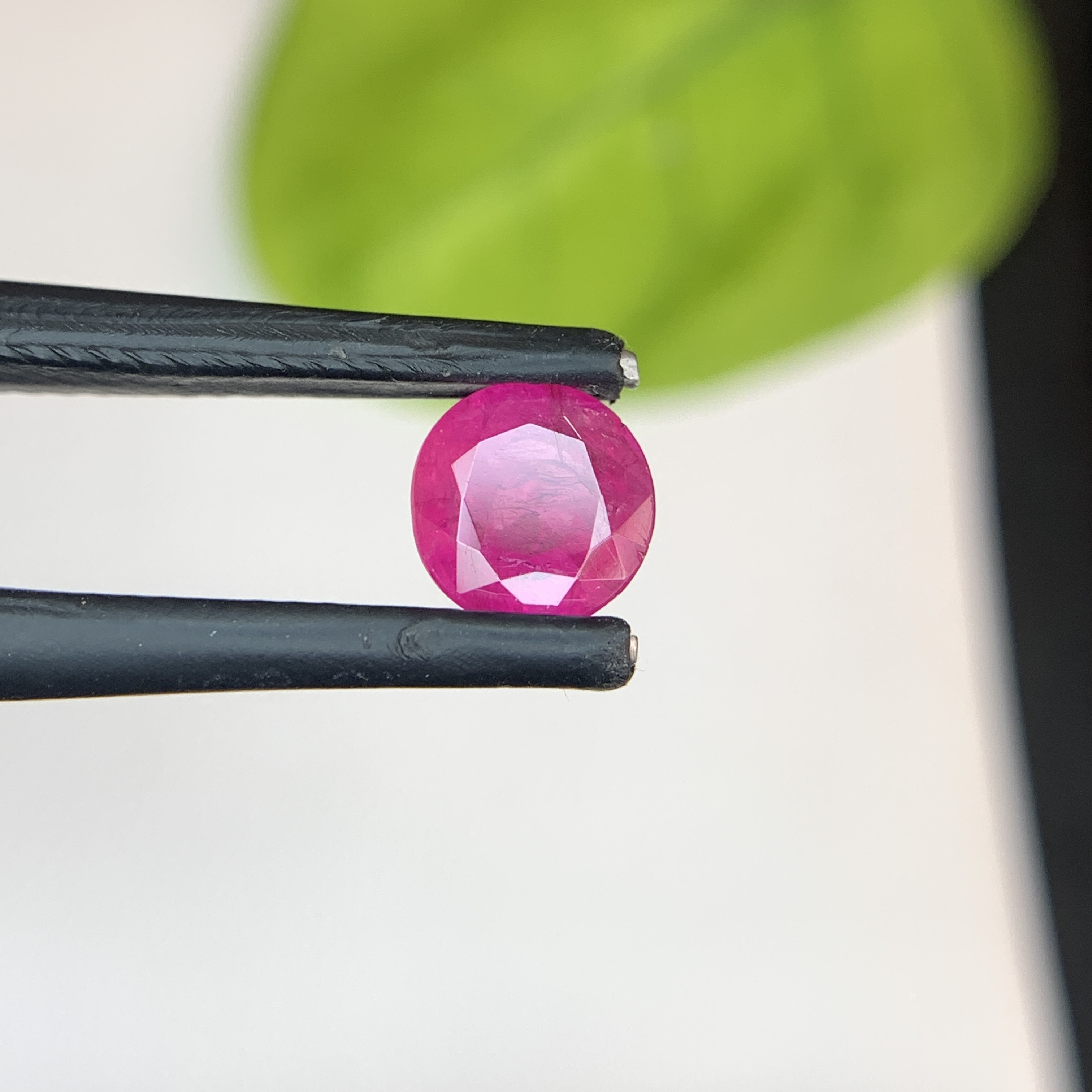 1.58 Ct Natural Pinkish Red Ruby Round Shape Loose Gemstone from Afghanistan