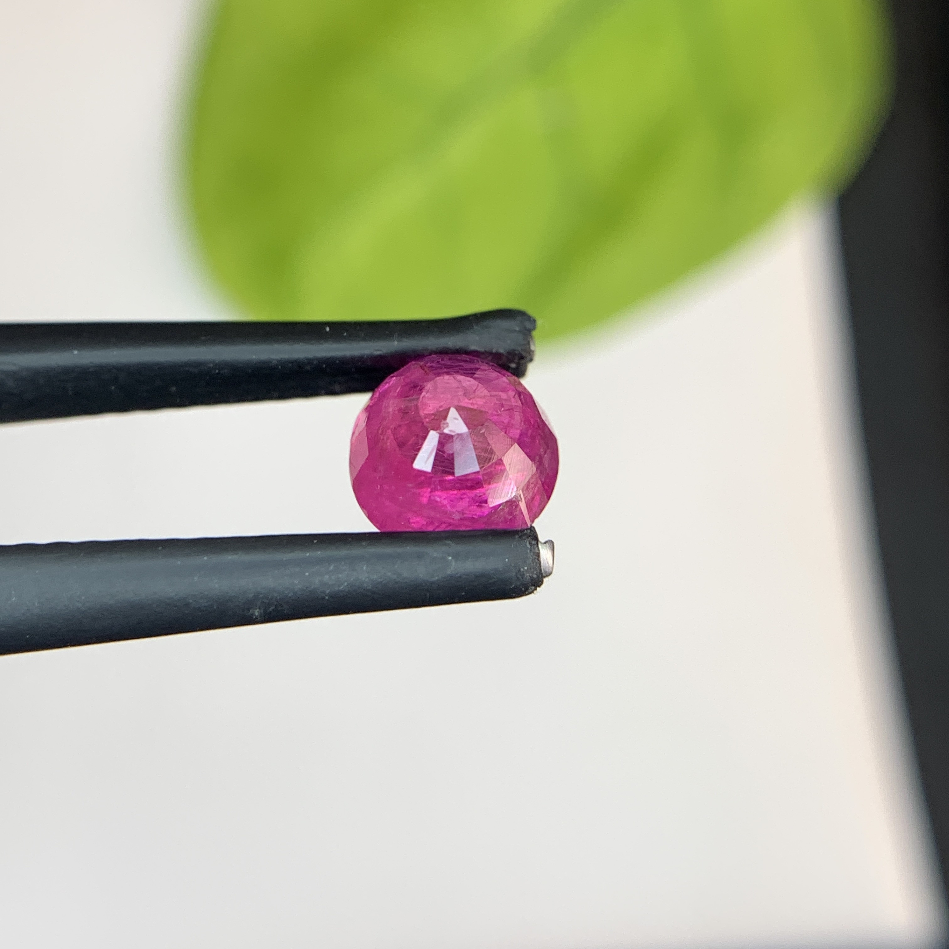 1.58 Ct Natural Pinkish Red Ruby Round Shape Loose Gemstone from Afghanistan