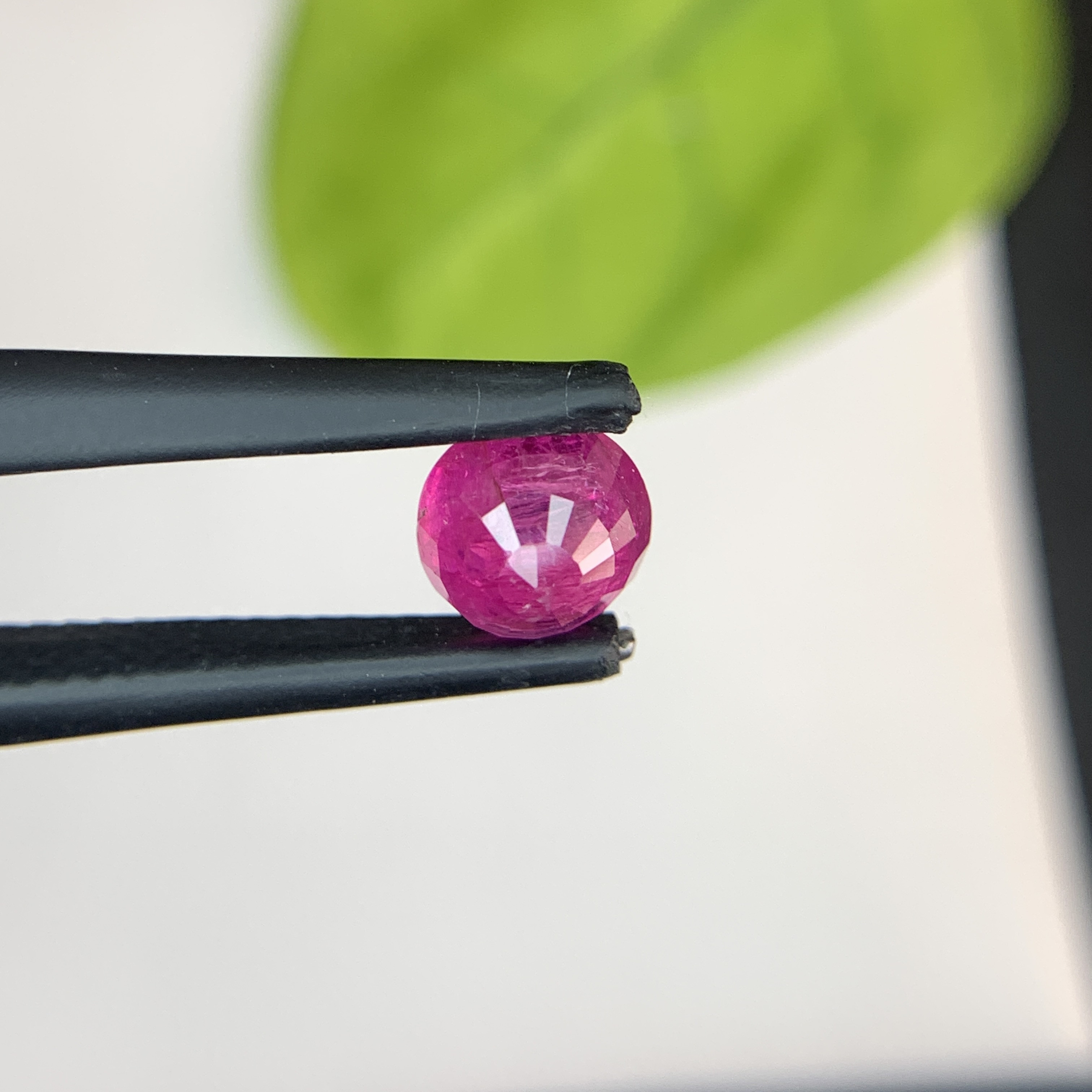 1.58 Ct Natural Pinkish Red Ruby Round Shape Loose Gemstone from Afghanistan