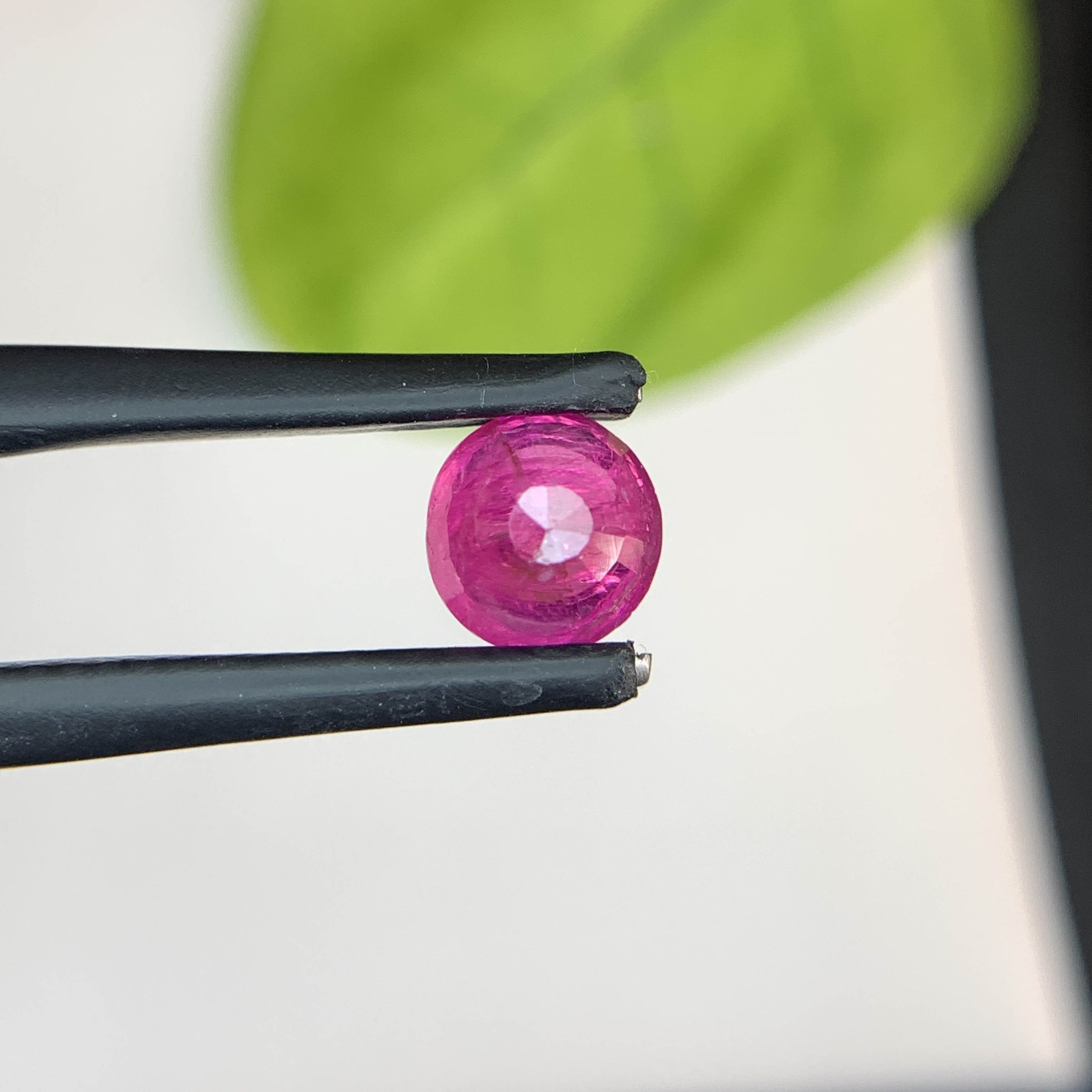 1.58 Ct Natural Pinkish Red Ruby Round Shape Loose Gemstone from Afghanistan