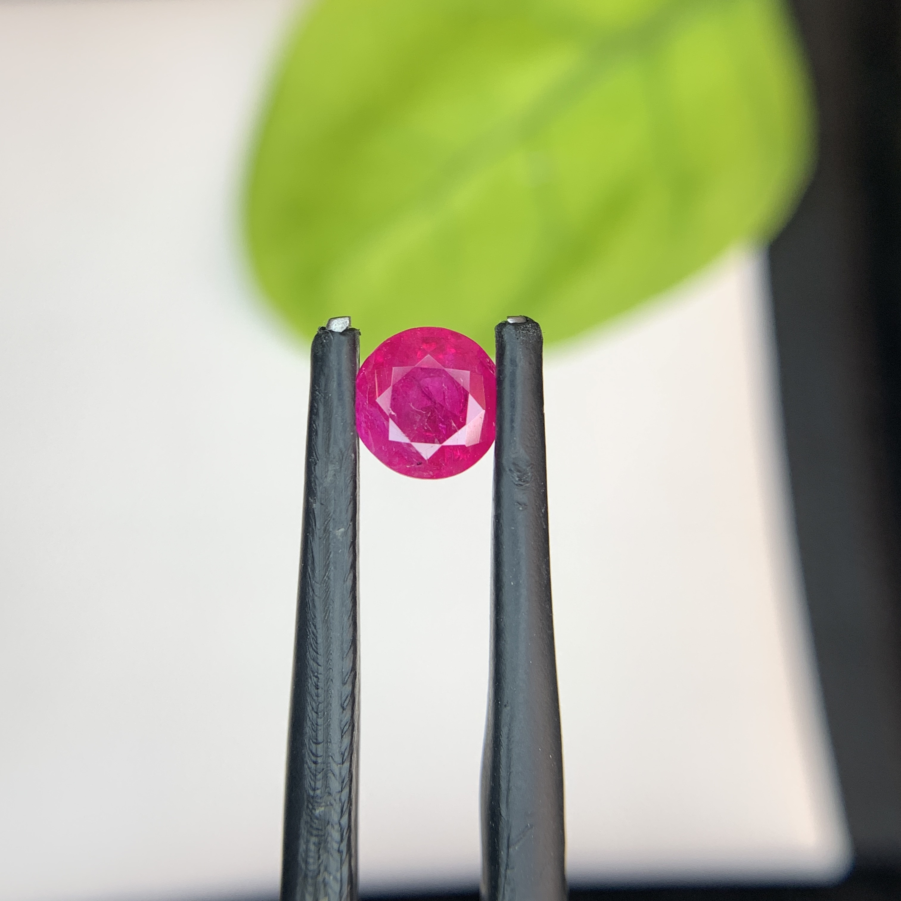 0.63 Ct Natural Pinkish Red Ruby Round Shape Loose Gemstone from Afghanistan