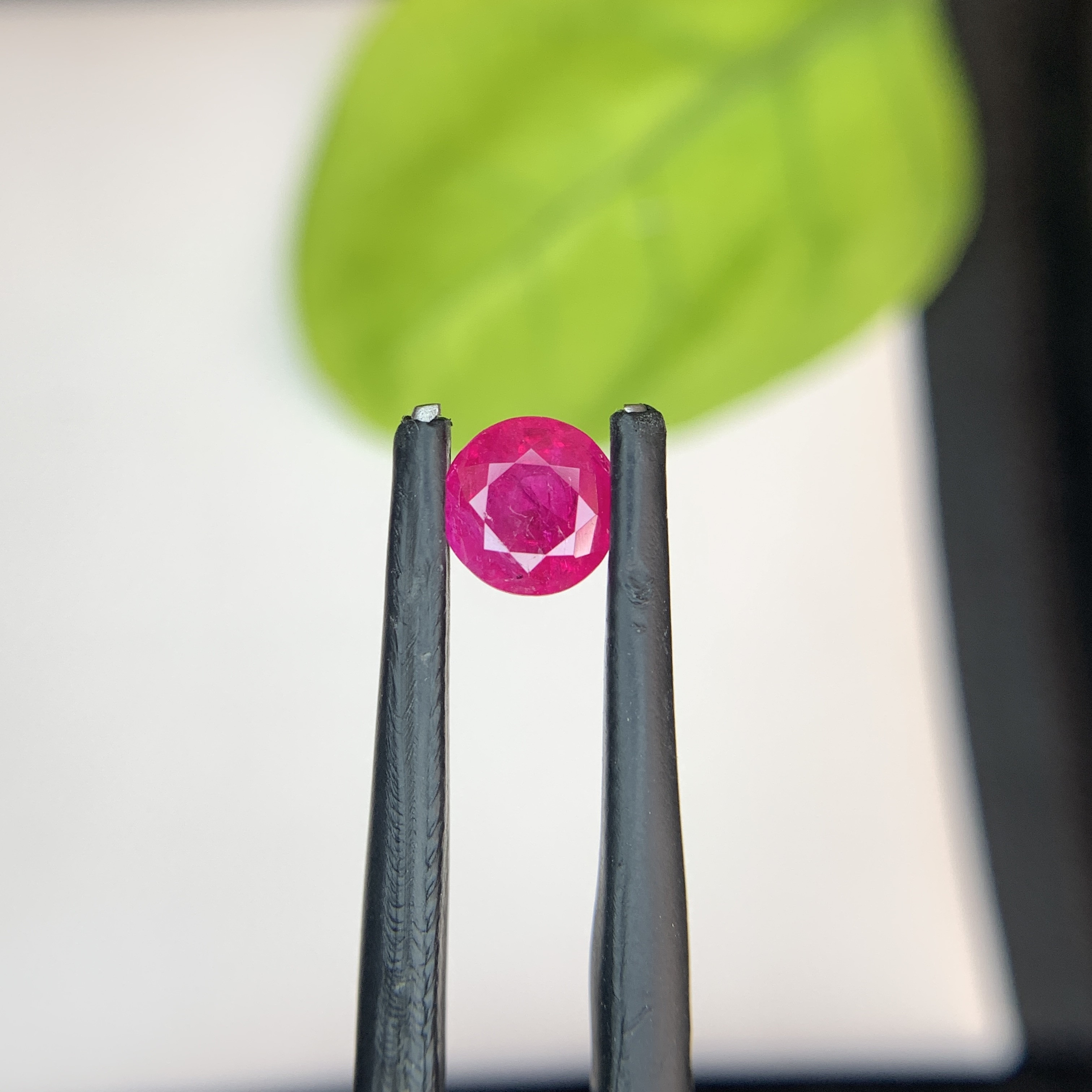 0.63 Ct Natural Pinkish Red Ruby Round Shape Loose Gemstone from Afghanistan