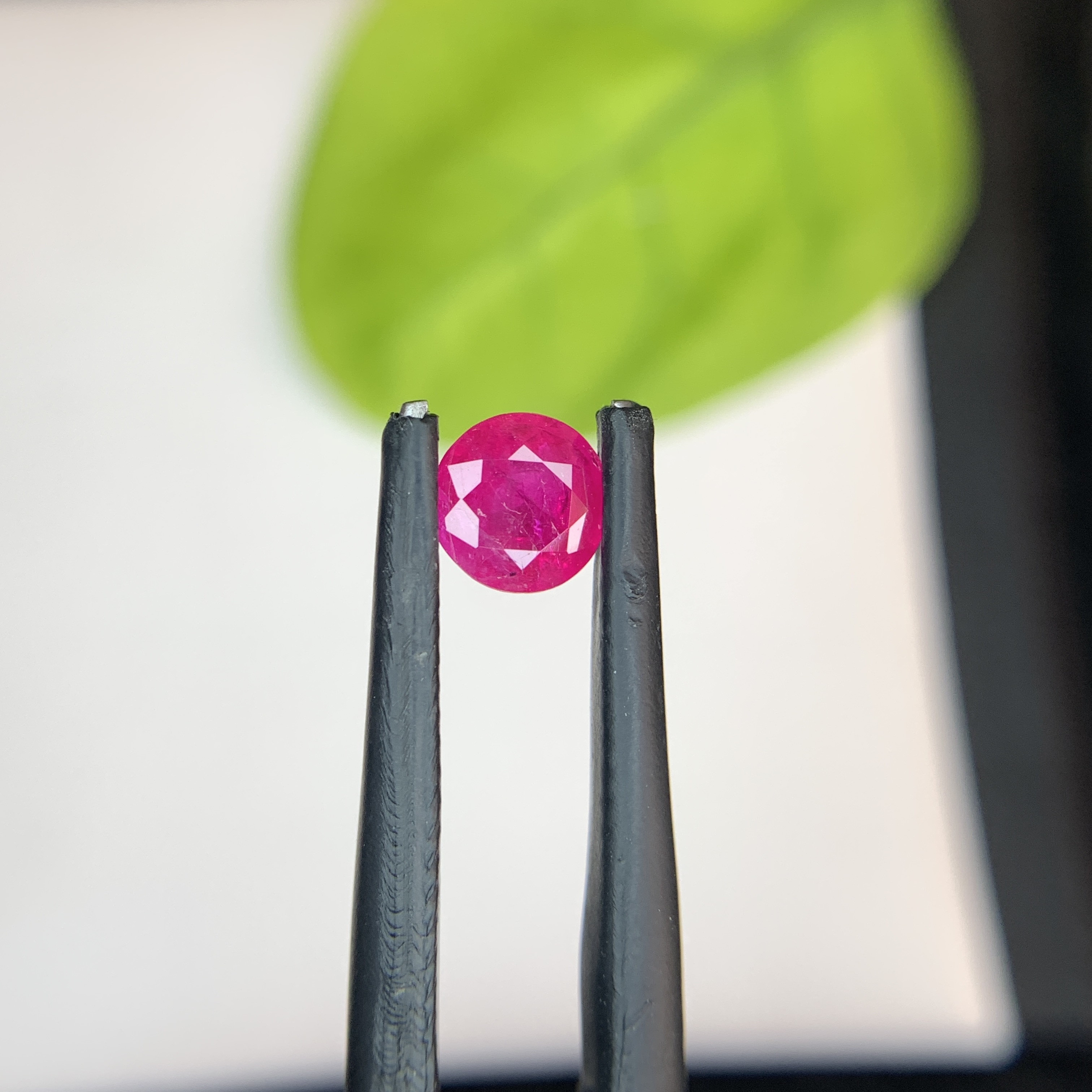 0.63 Ct Natural Pinkish Red Ruby Round Shape Loose Gemstone from Afghanistan