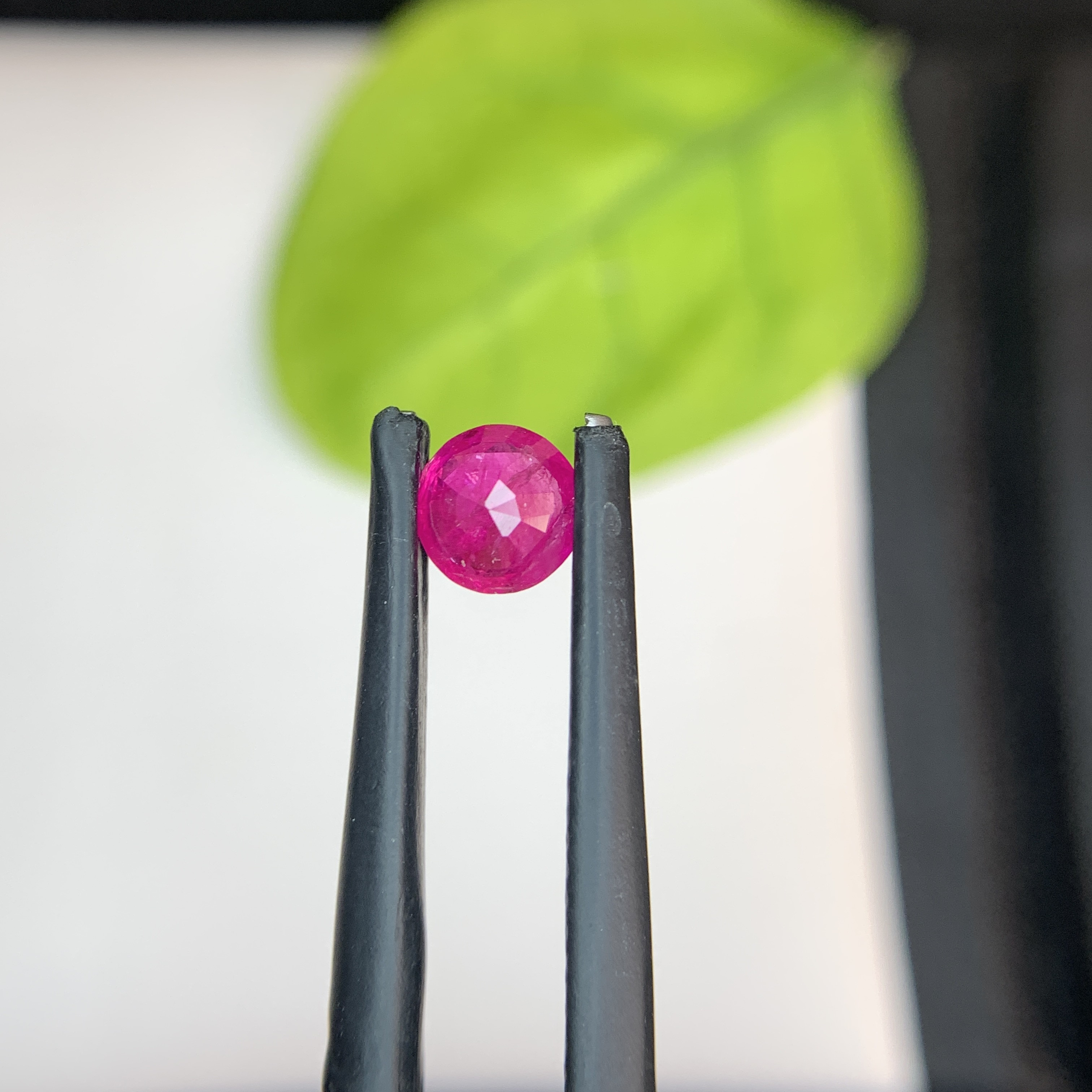 0.63 Ct Natural Pinkish Red Ruby Round Shape Loose Gemstone from Afghanistan