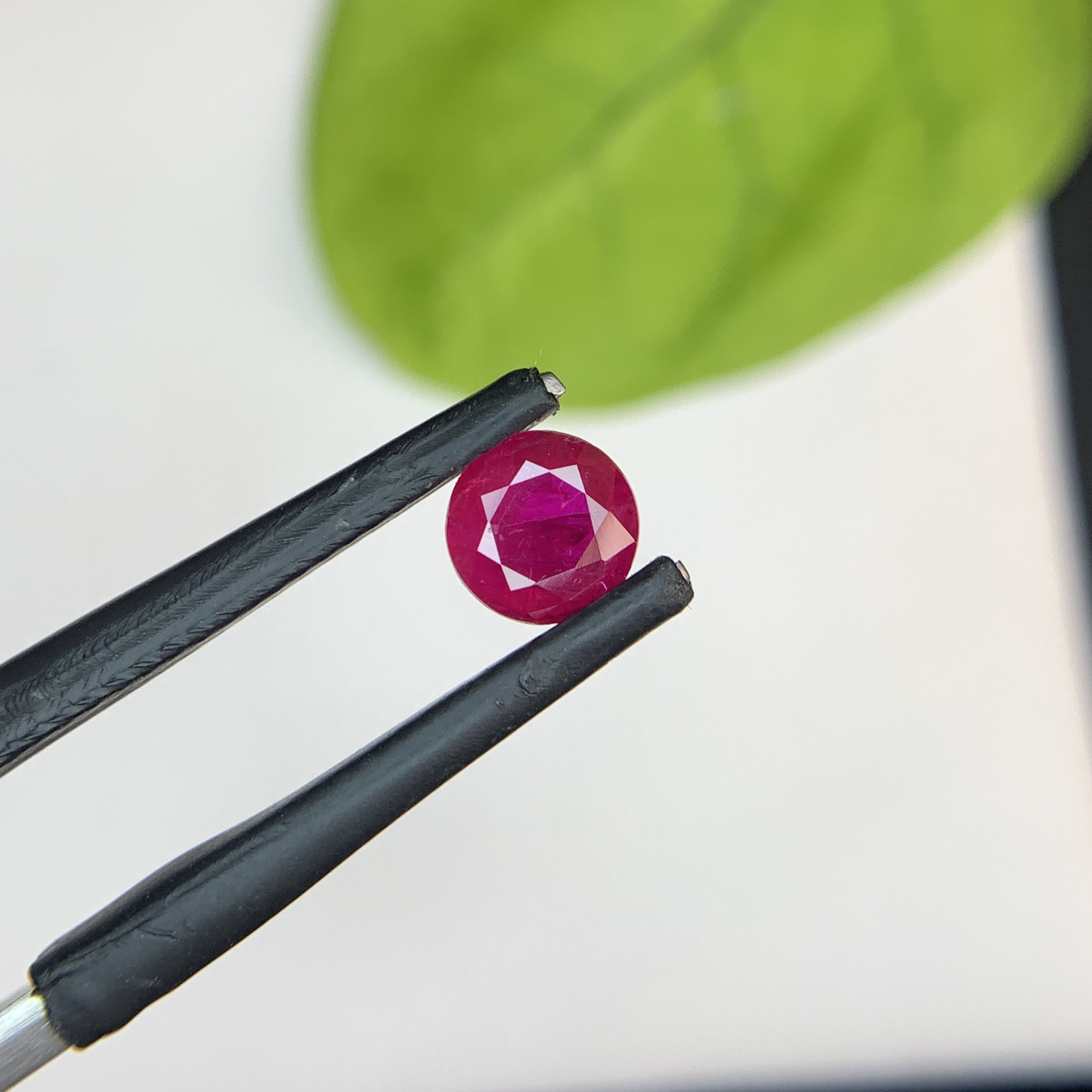 0.87 Ct Natural Red Ruby Round Shape Loose Gemstone from Afghanistan