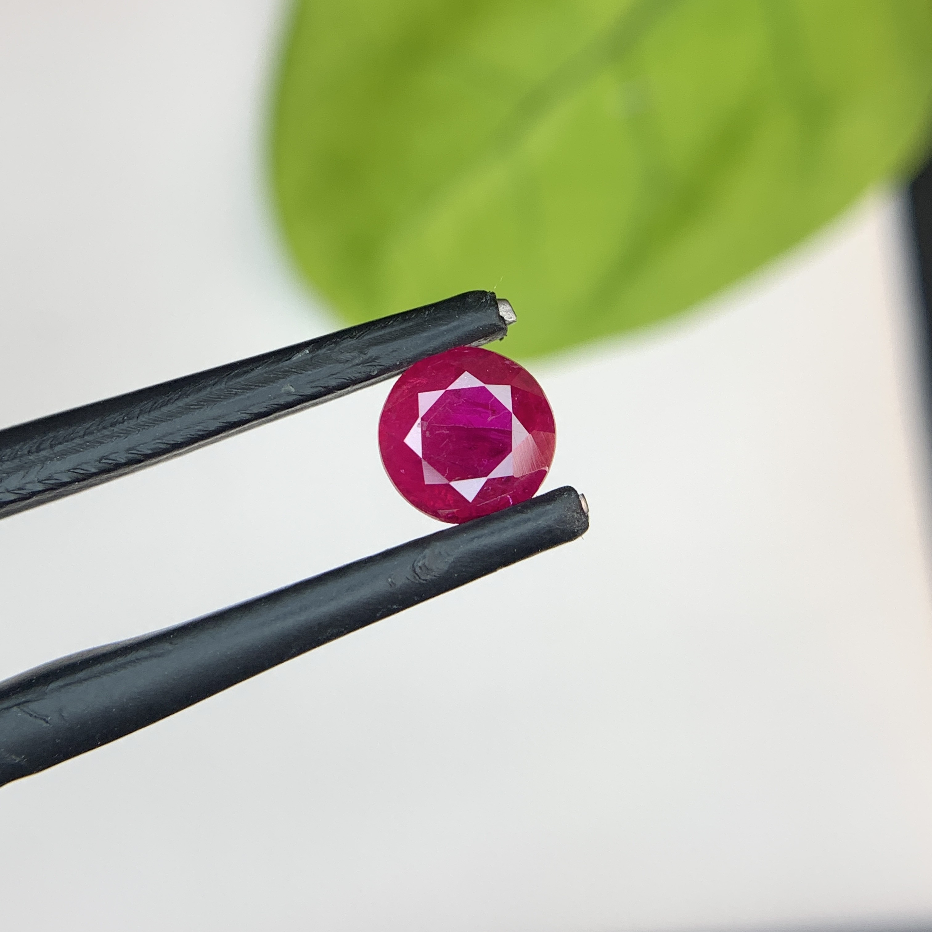 0.87 Ct Natural Red Ruby Round Shape Loose Gemstone from Afghanistan