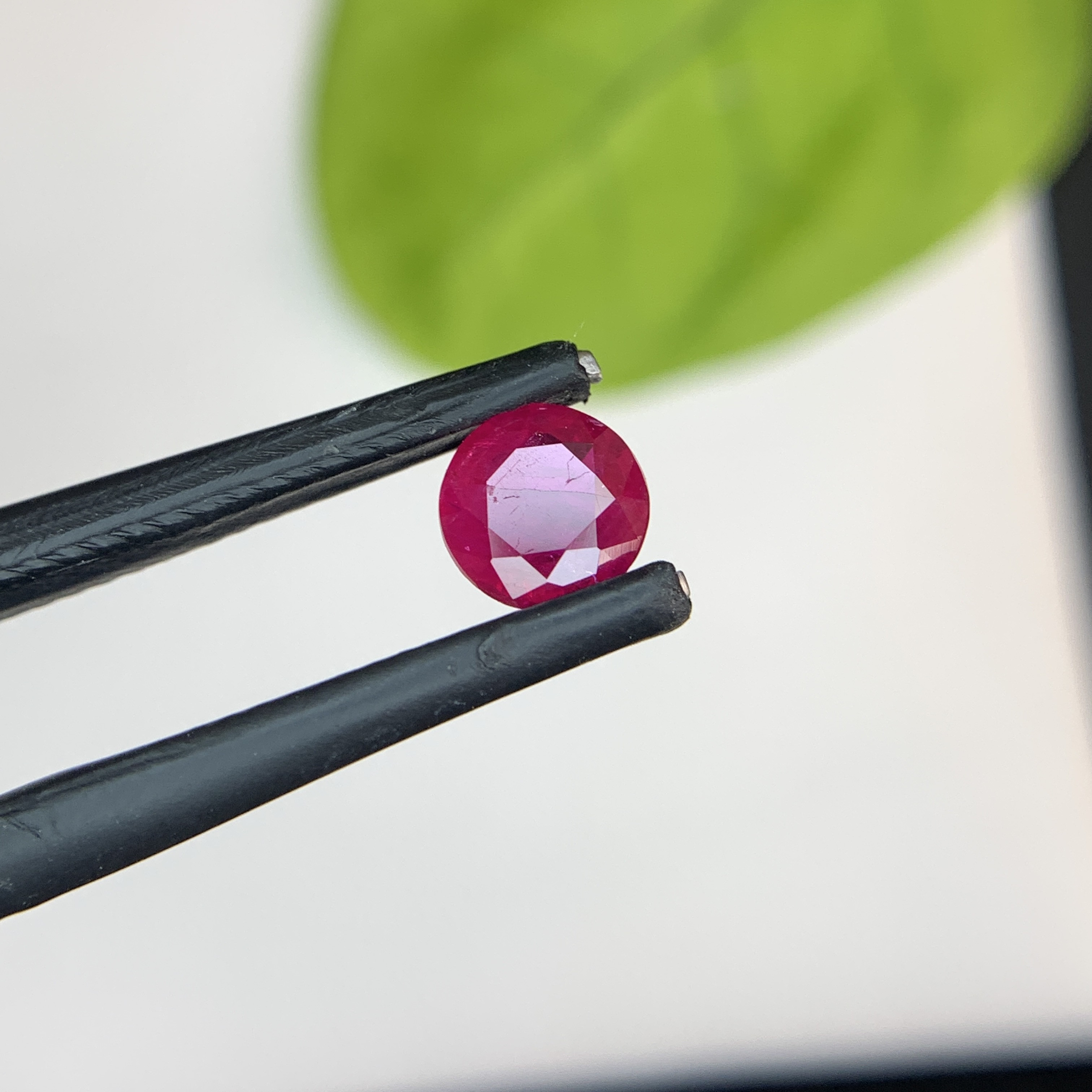 0.87 Ct Natural Red Ruby Round Shape Loose Gemstone from Afghanistan