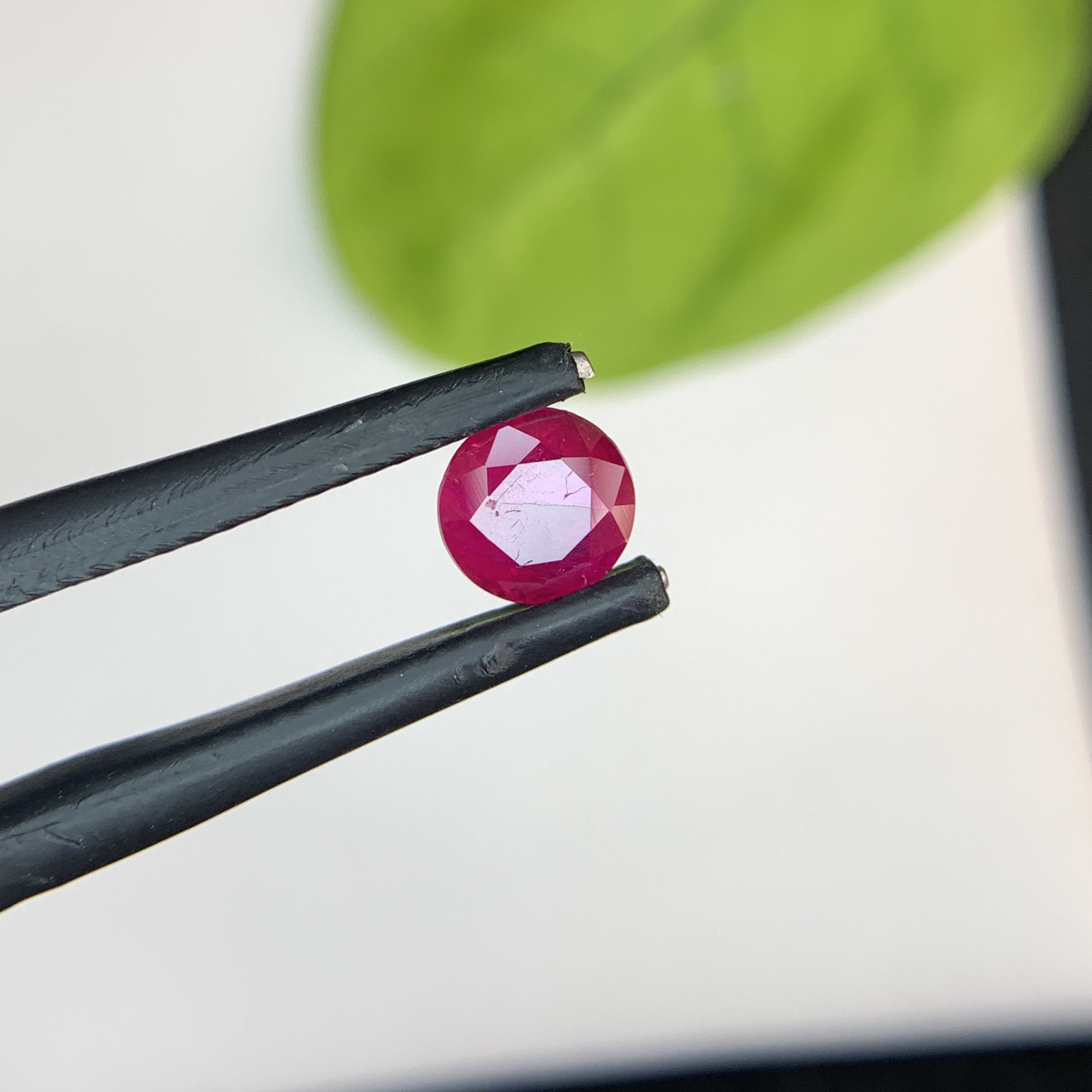 0.87 Ct Natural Red Ruby Round Shape Loose Gemstone from Afghanistan