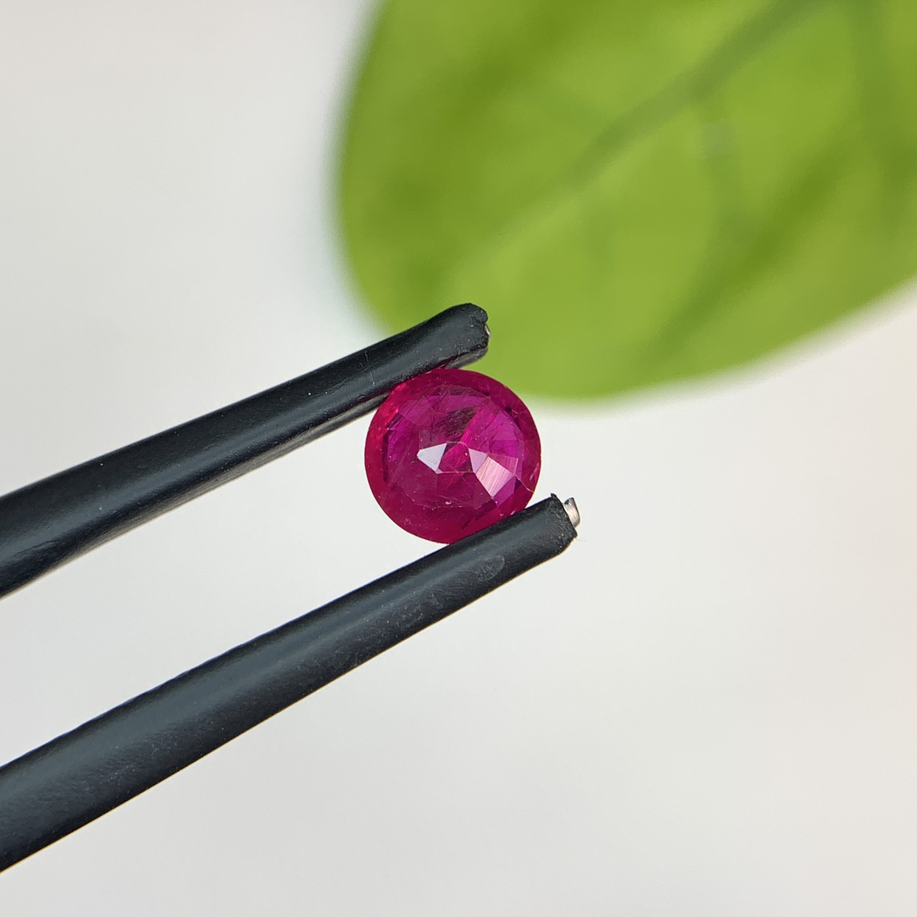 0.87 Ct Natural Red Ruby Round Shape Loose Gemstone from Afghanistan